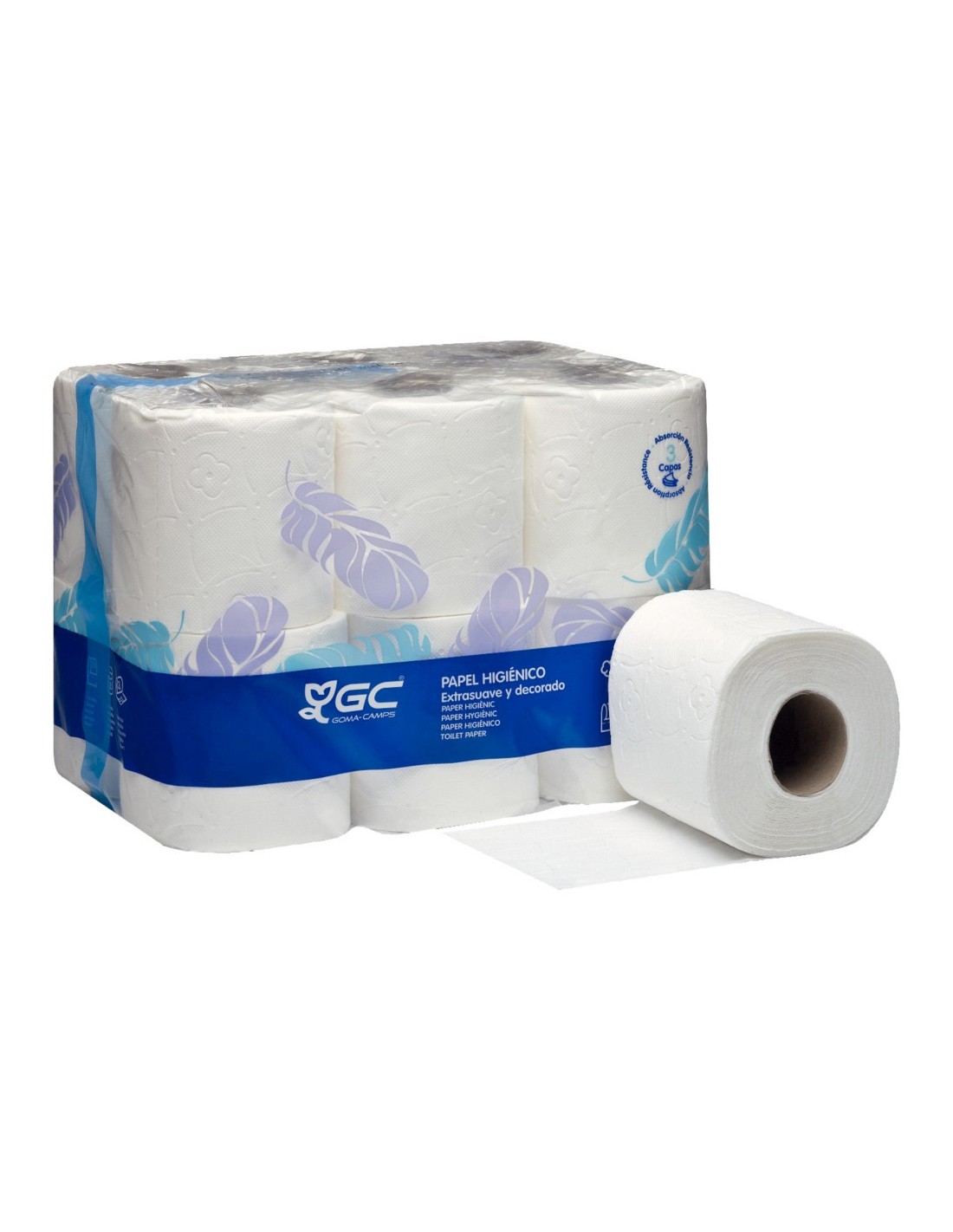 Papier toilette standard en rouleau traditionnel