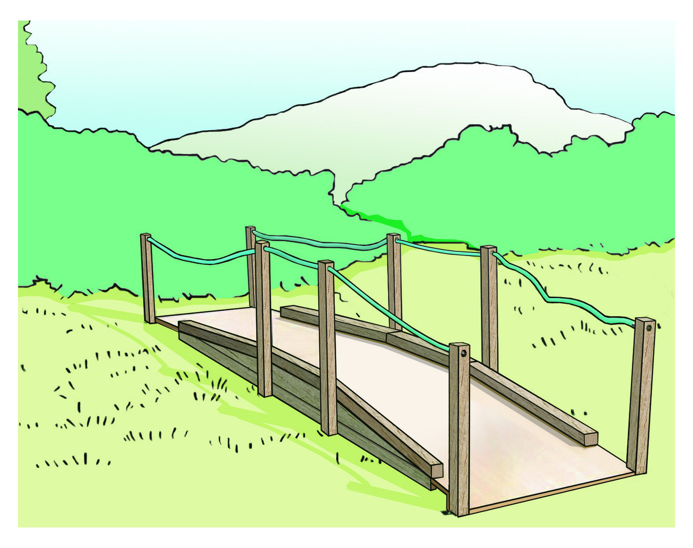 Passage de pente - Parcours santé PMR