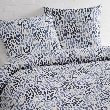 Parure de Lit DayDream Phil Bleu/Blanc Coton