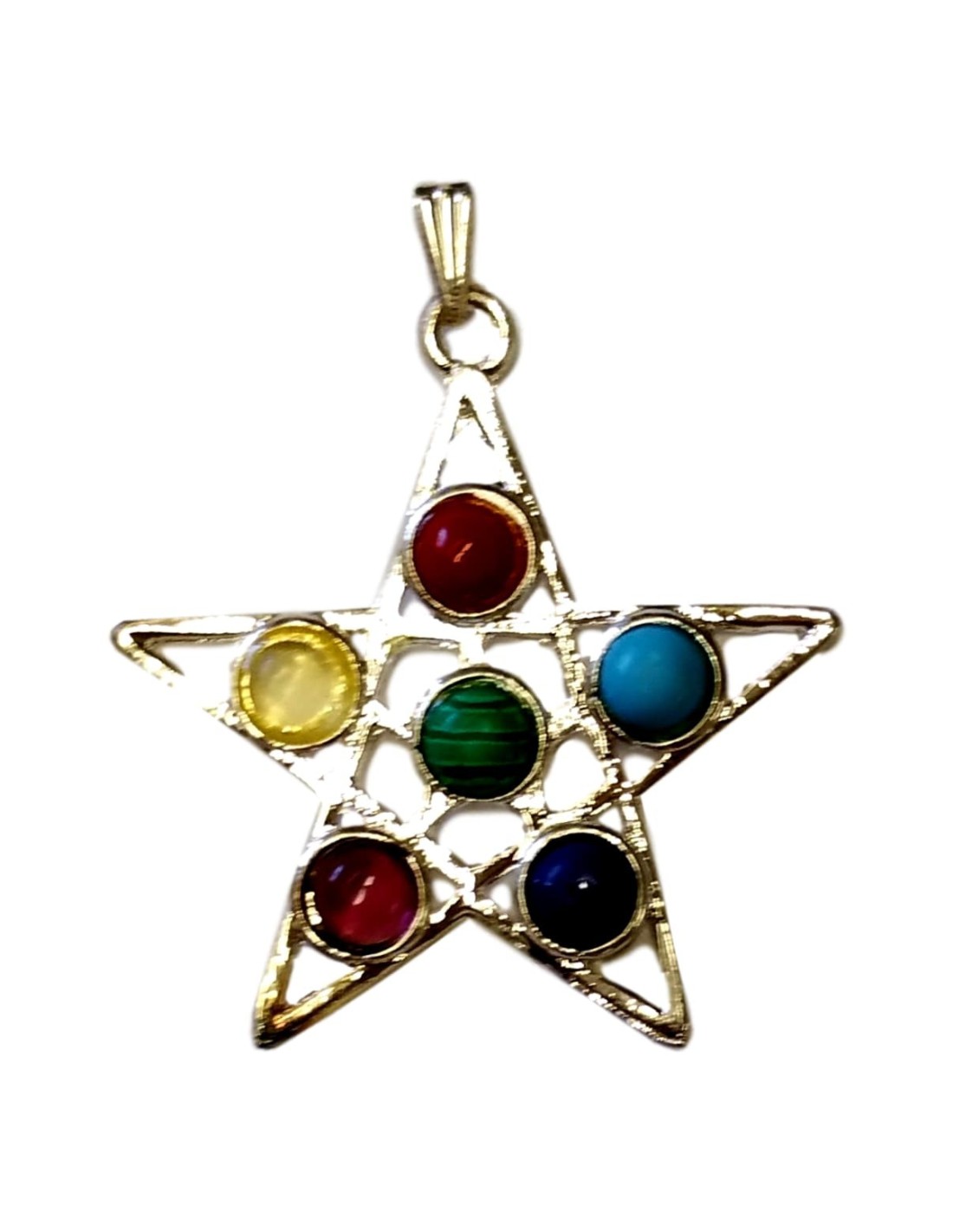 Pendentif 7 chakras Etoile - Harmonisez votre énergie et élevez votre spiritualité