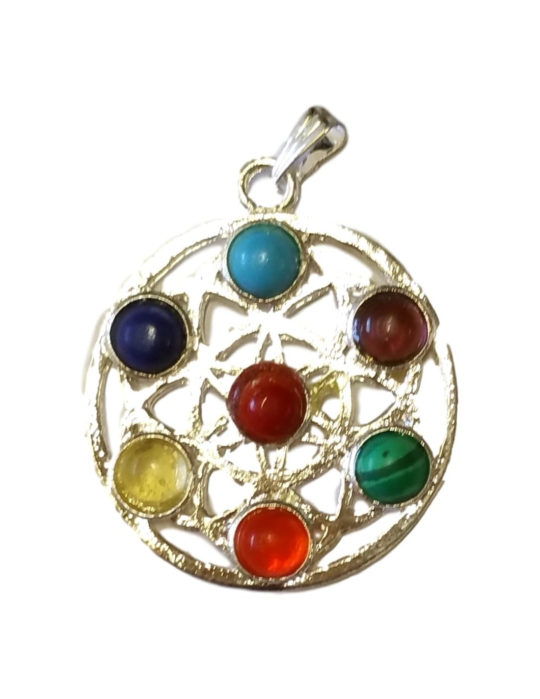Pendentif Fleur 7 chakras - Harmonisez votre énergie et éveillez votre spiritualité