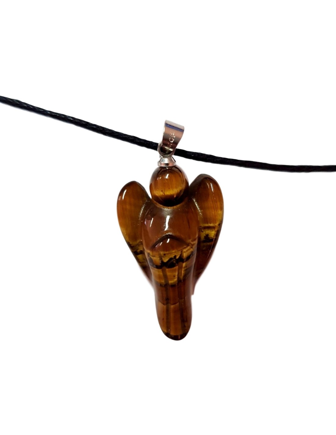 Pendentif Ange Oeil de tigre - Porte-bonheur et protection énergétique