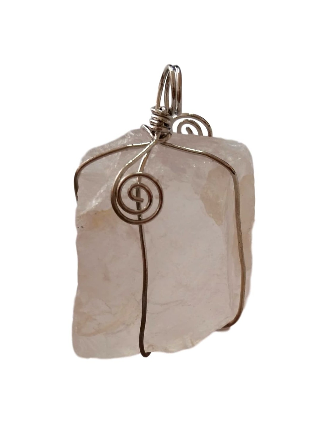 Pendentif en cristal de roche brut - Énergie et clarté spirituelle