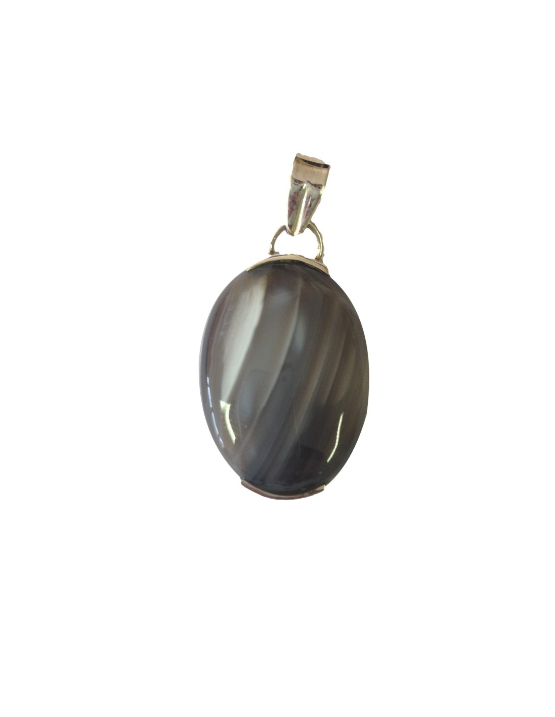 Pendentif cabochon en agate botswana - Élégance et protection pour tous les jours