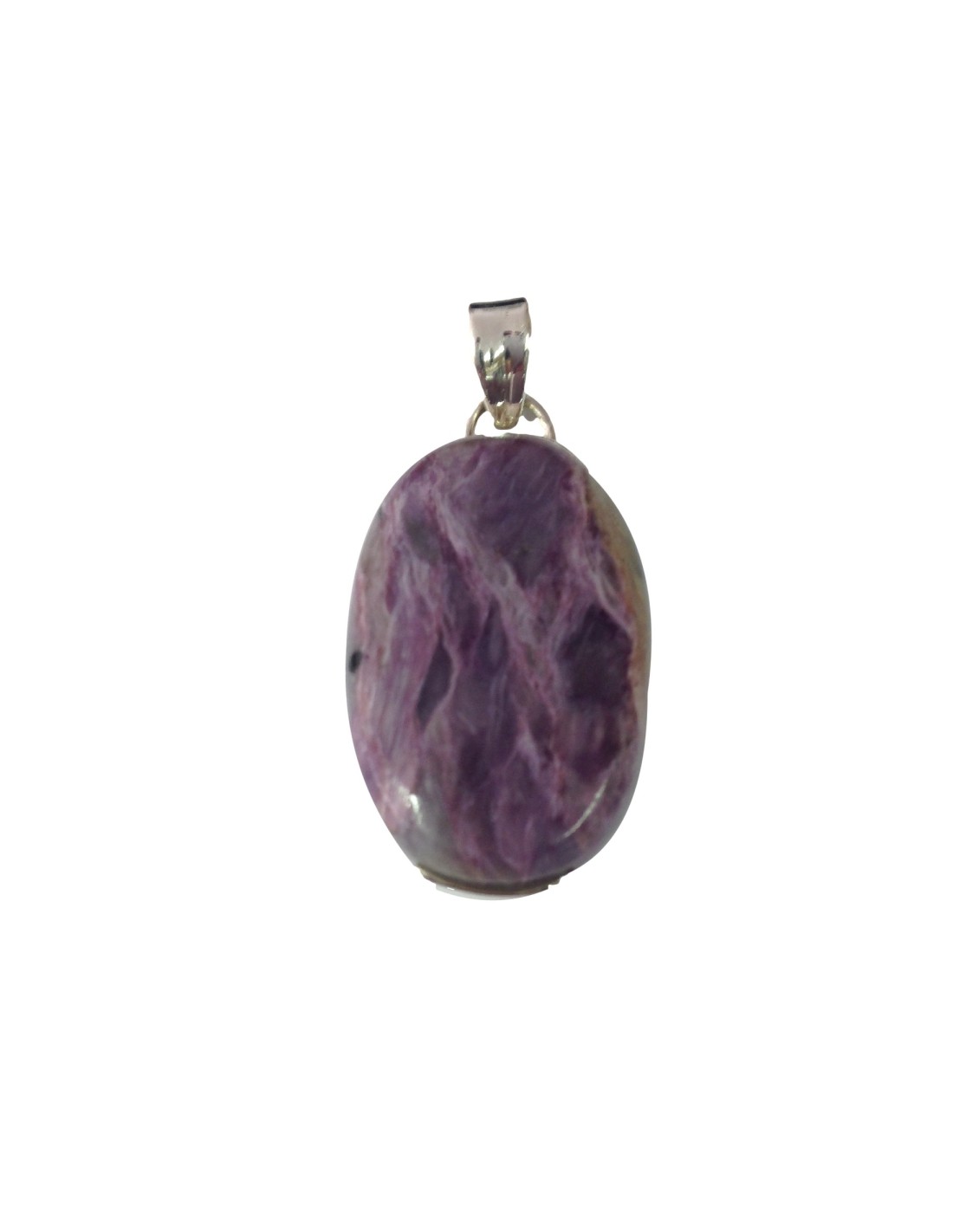 Pendentif cabochon en charoite - Élégance et protection pour une touche de mystère