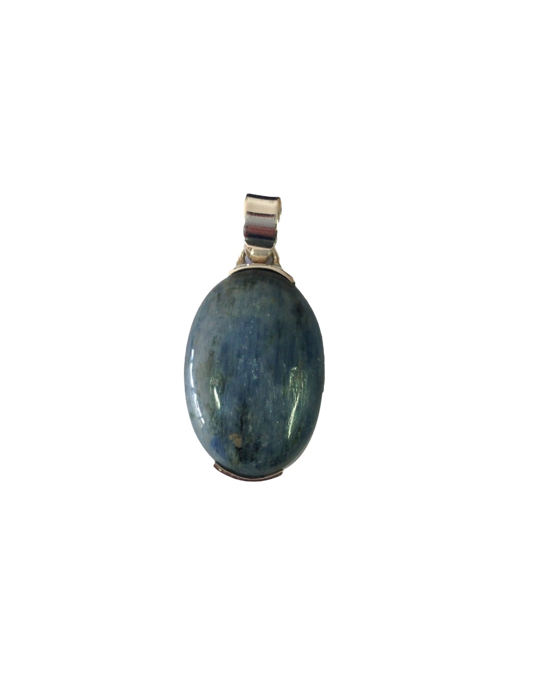 Pendentif cabochon en cyanite disthene - Élégance et sérénité incarnées