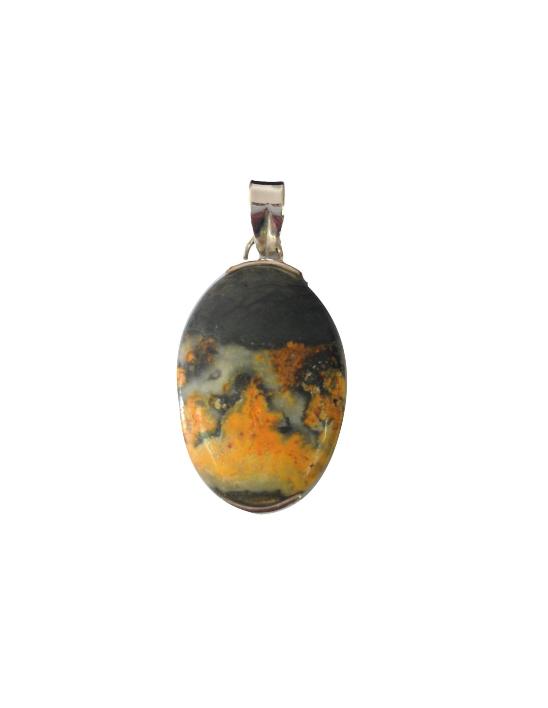 Pendentif cabochon en jaspe bumble bee - Élégance et énergie positive pour sublimer votre style