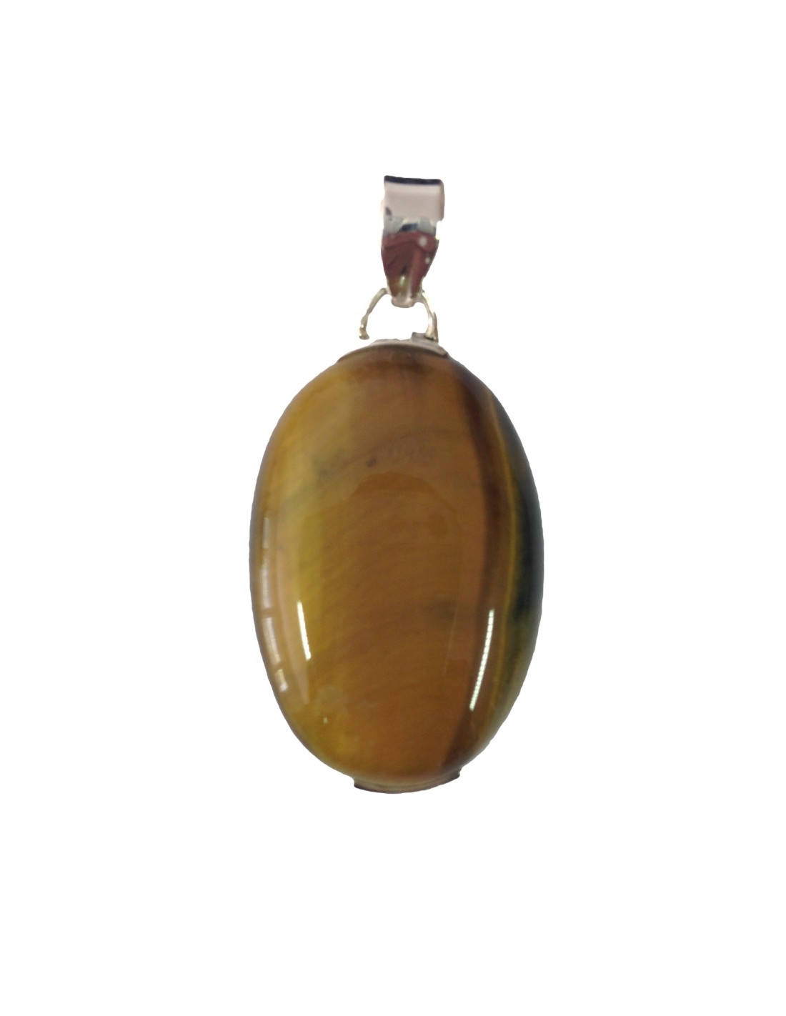 Pendentif cabochon en oeil de tigre - Énergie et protection pour une allure élégante