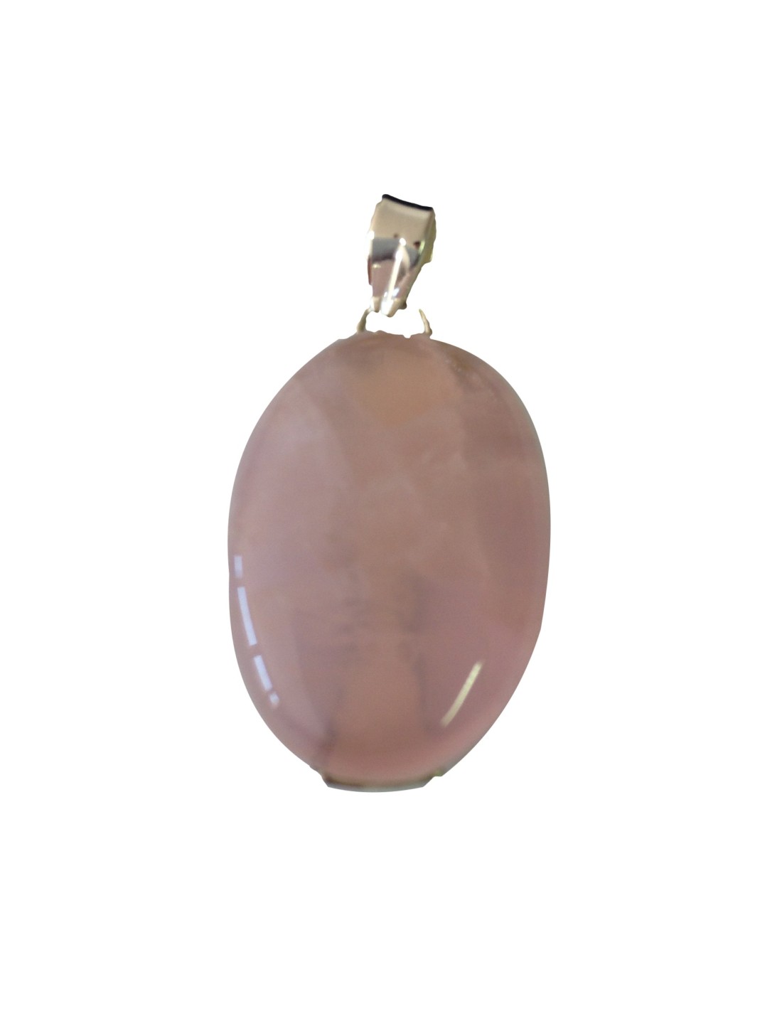 Pendentif cabochon en quartz rose - Élégance et amour en un seul bijou