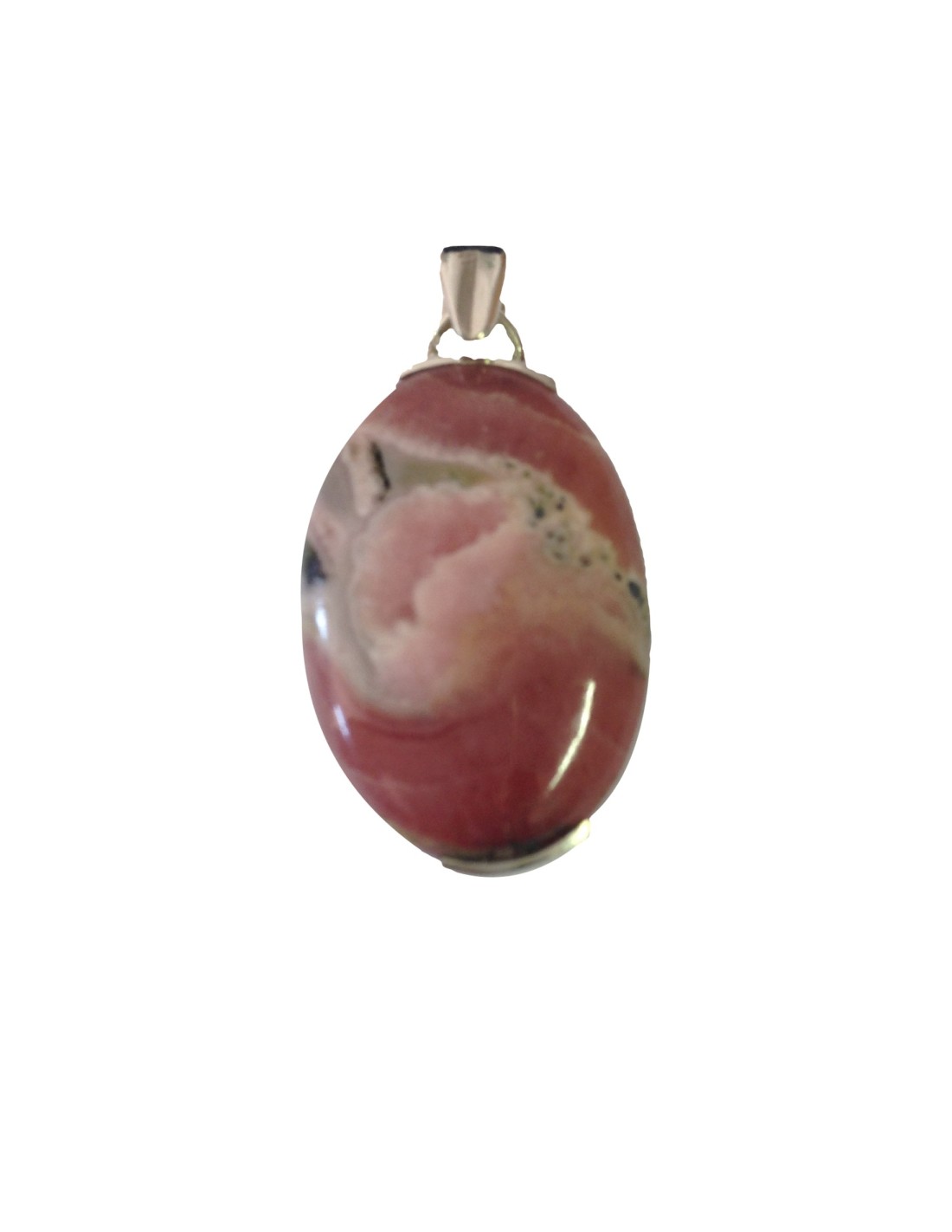 Pendentif cabochon en rhodochrosite - Élégance et énergie positive pour sublimer votre style