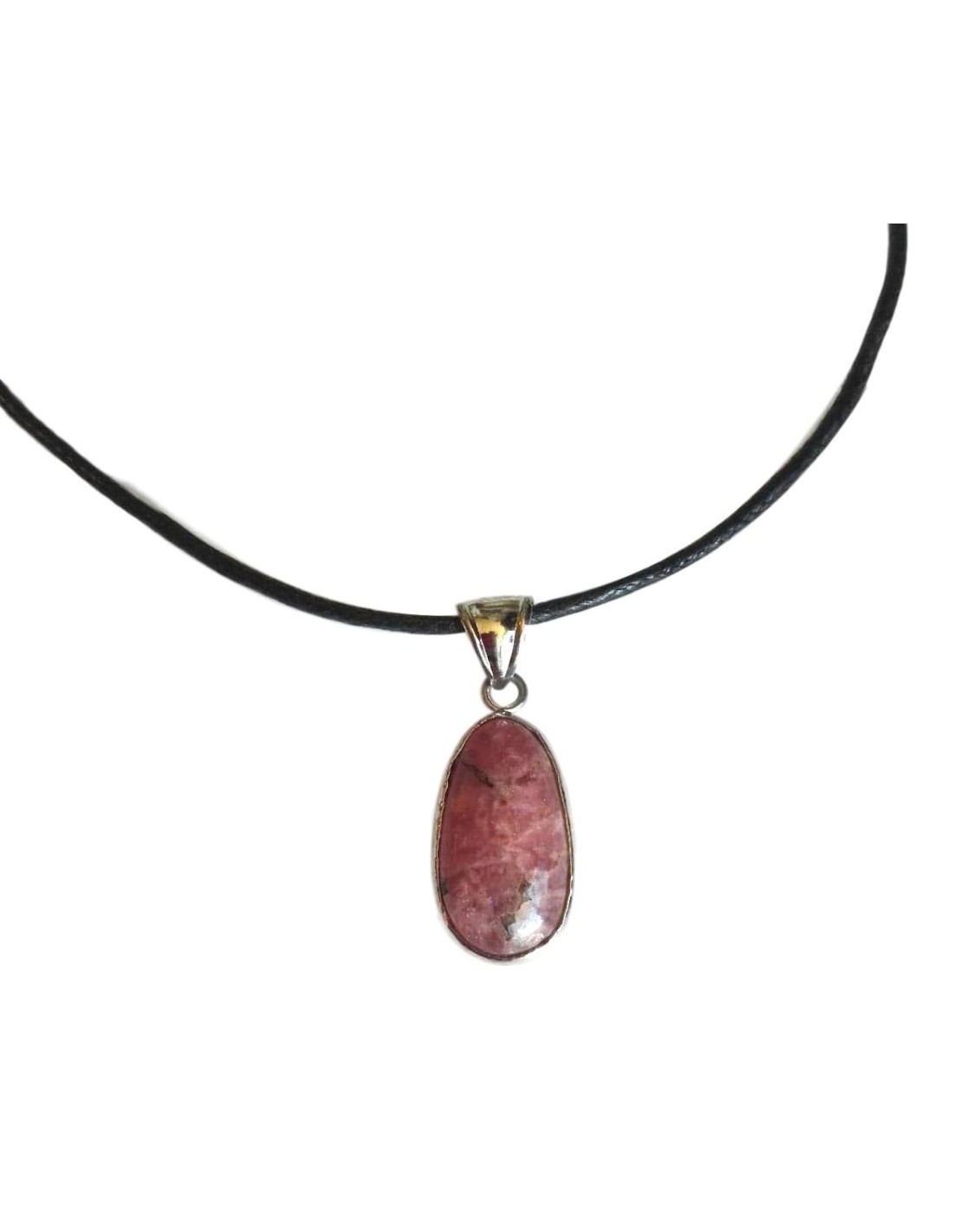 Pendentif cerclé en rhodocrosite - Élégance et énergie positive pour sublimer votre style