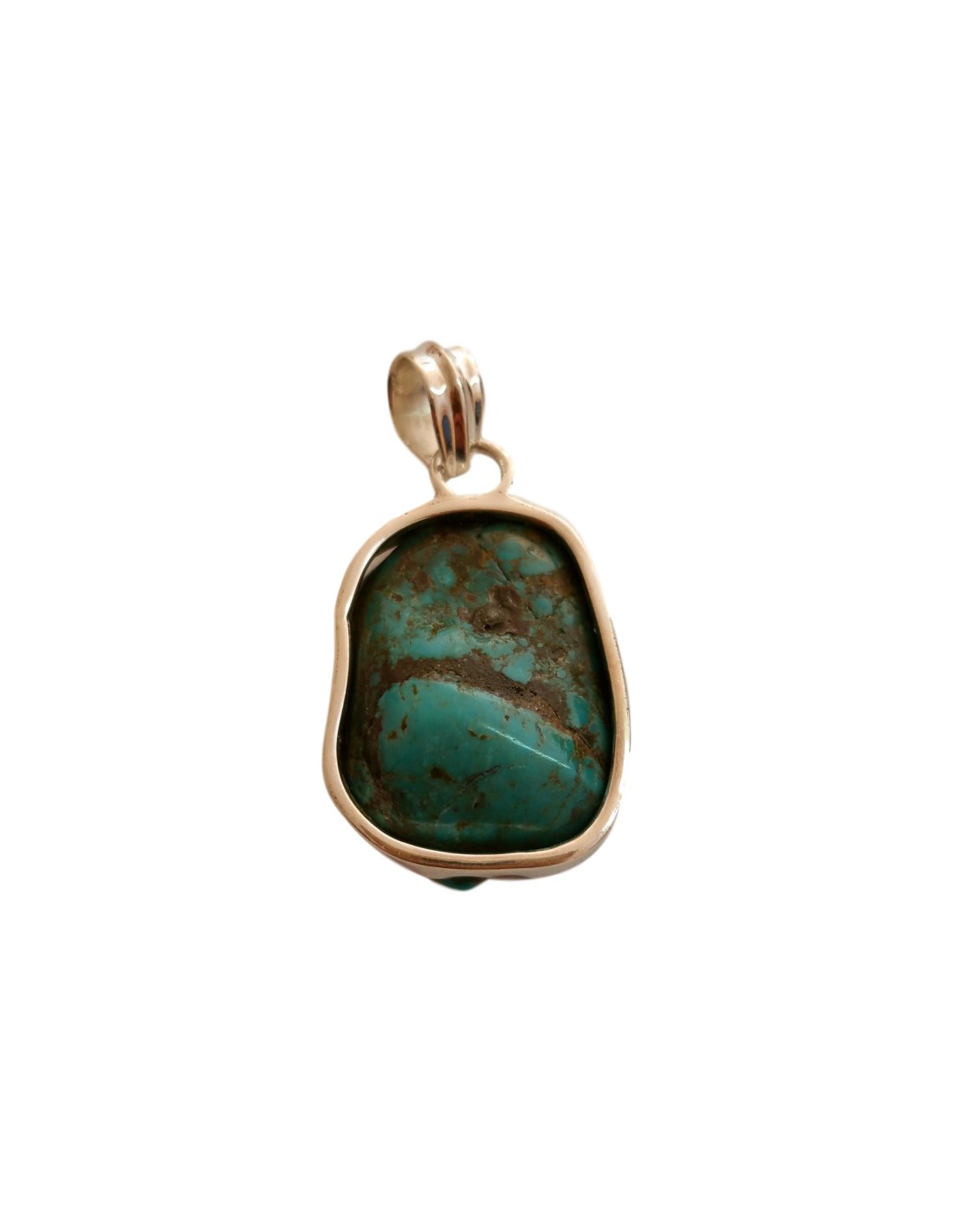 Pendentif cerclé Turquoise - Élégance et protection en un seul bijou