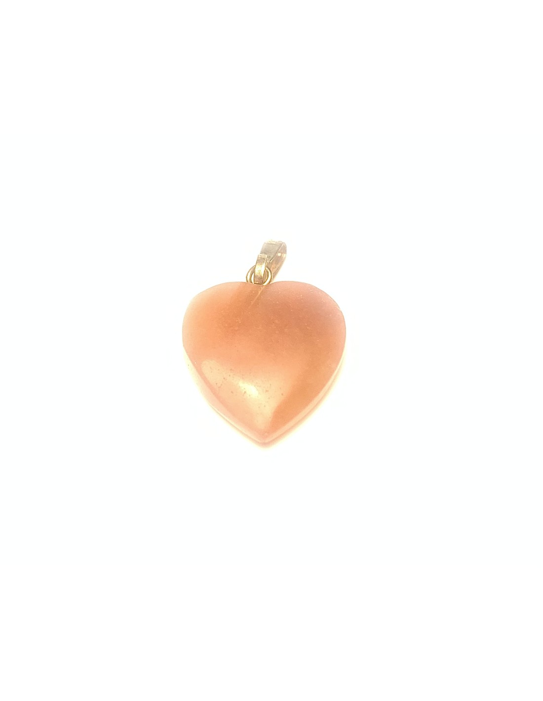 Pendentif coeur en Aventurine orange