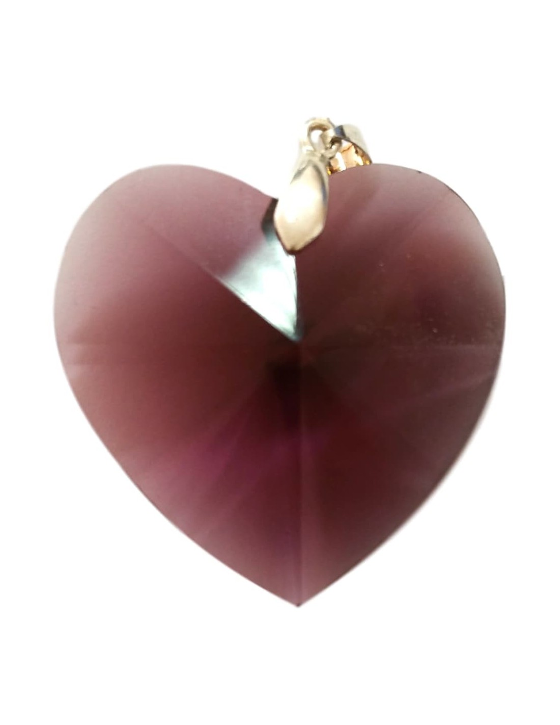 Pendentif Coeur en cristal violet type Swarovski - Élégance et raffinement pour sublimer votre style
