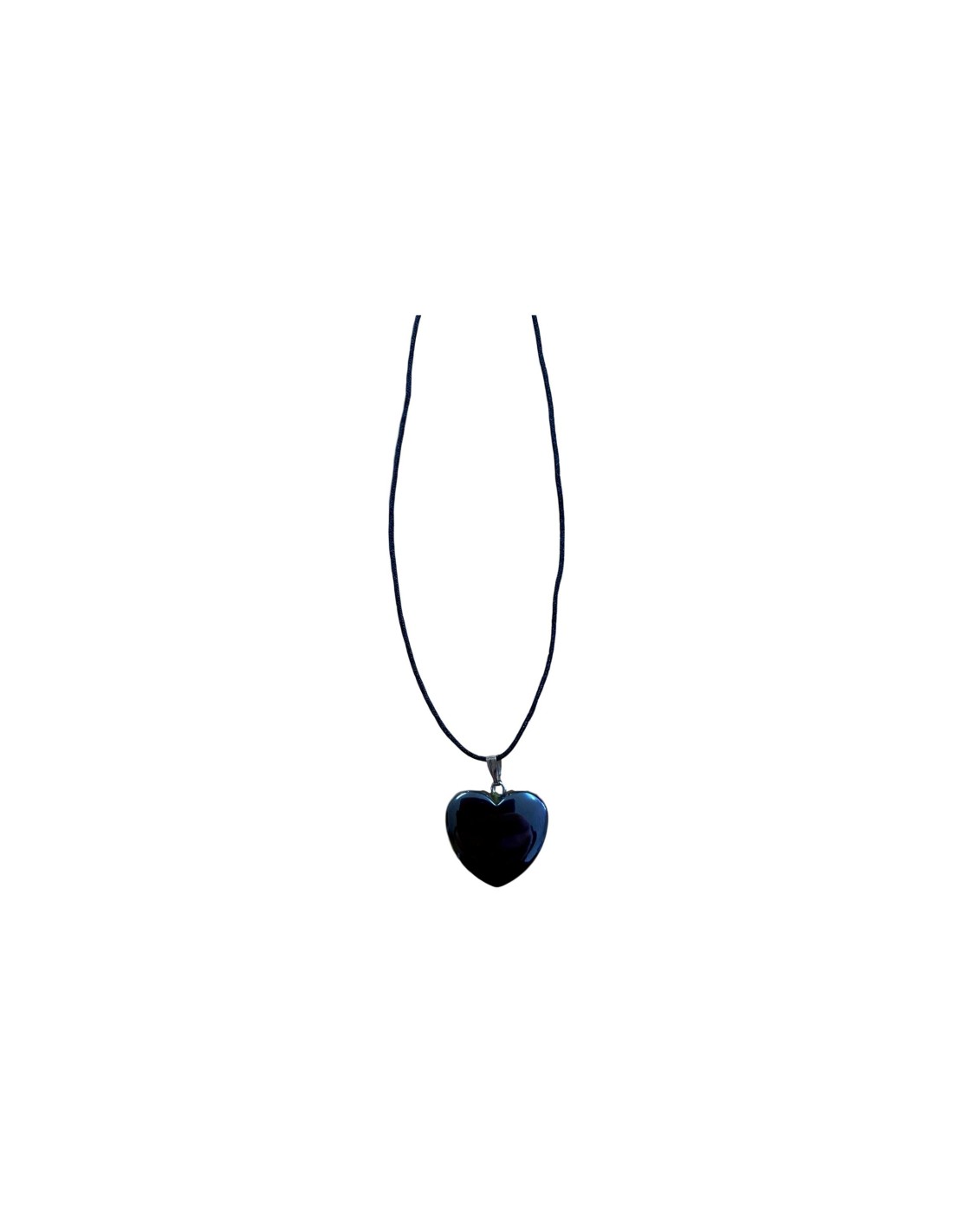 Pendentif coeur en Hématite - Élégance et équilibre énergétique