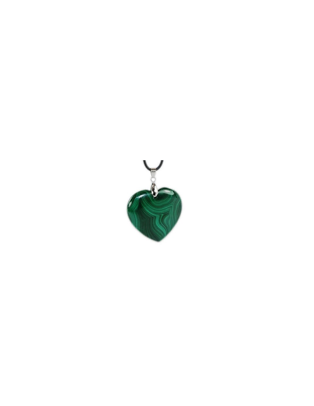 Pendentif Cœur en Malachite - Élégance et Harmonie pour une Touche de Bien-être