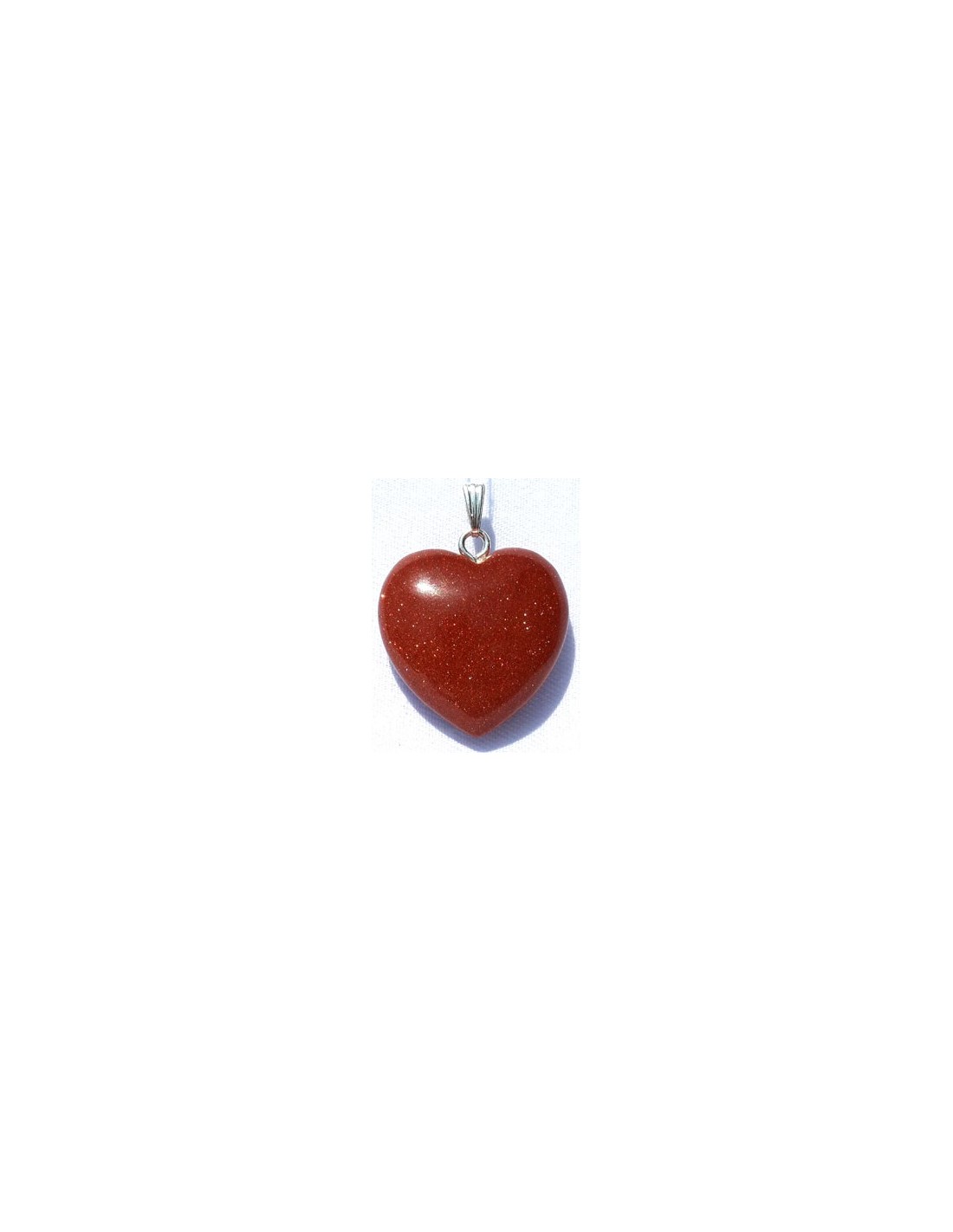 Pendentif Coeur en pierre de soleil - Élégance et énergie solaire pour sublimer votre style