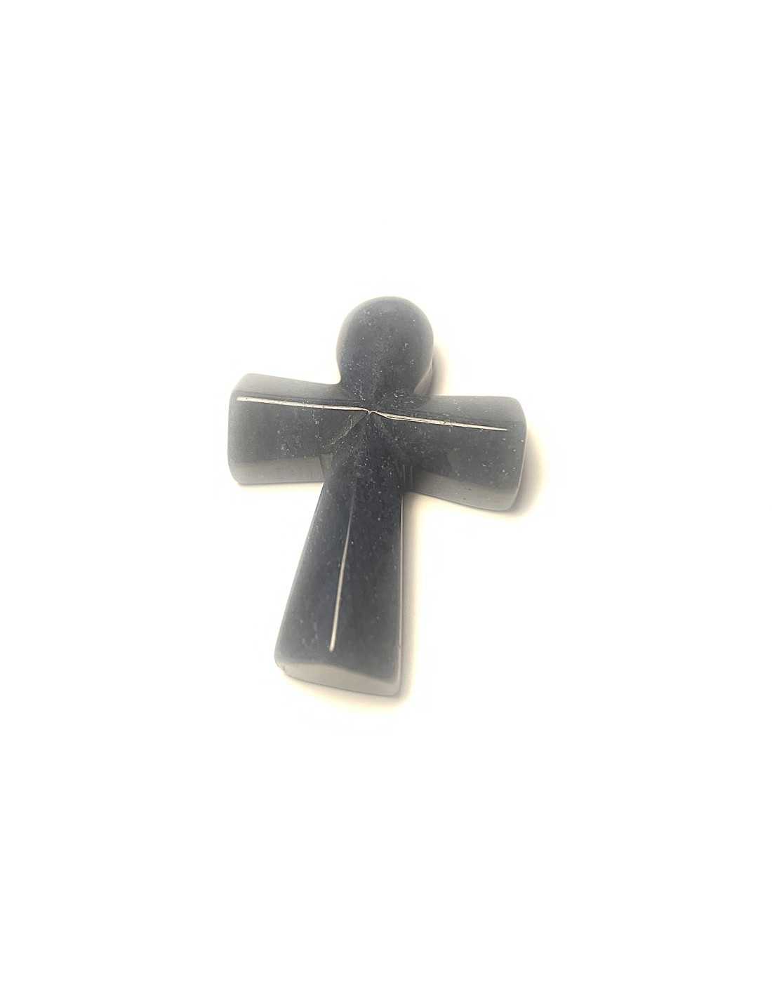 Pendentif croix Ank en Dumortiérite