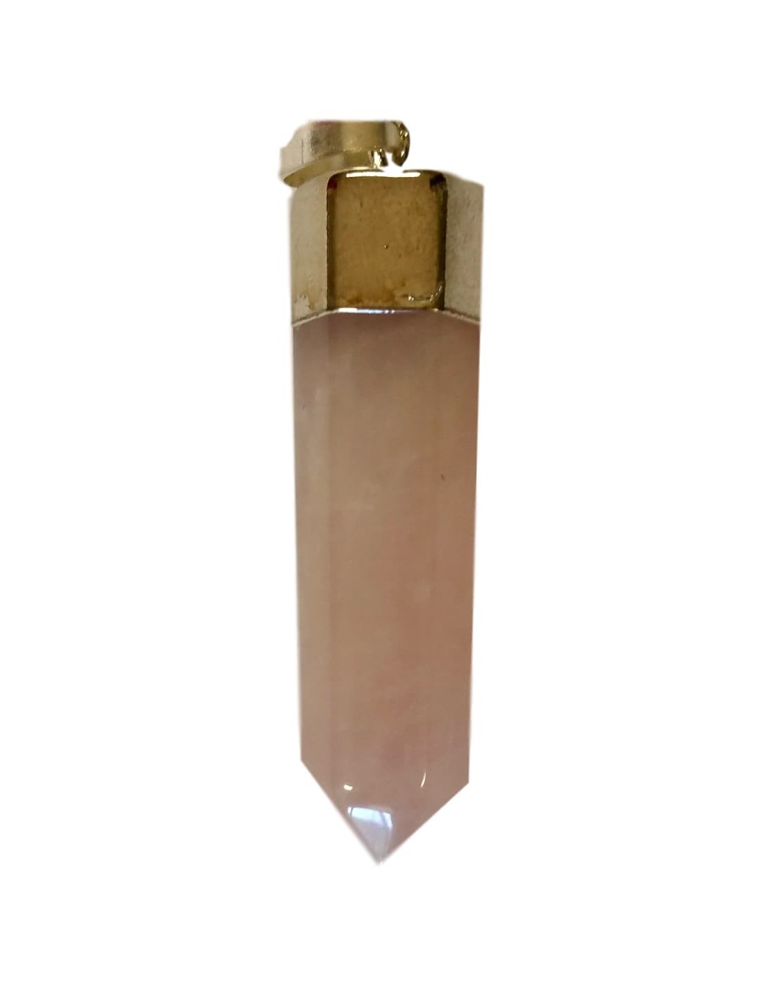 Pendentif en pointe Quartz rose - Élégance et harmonie pour une énergie apaisante