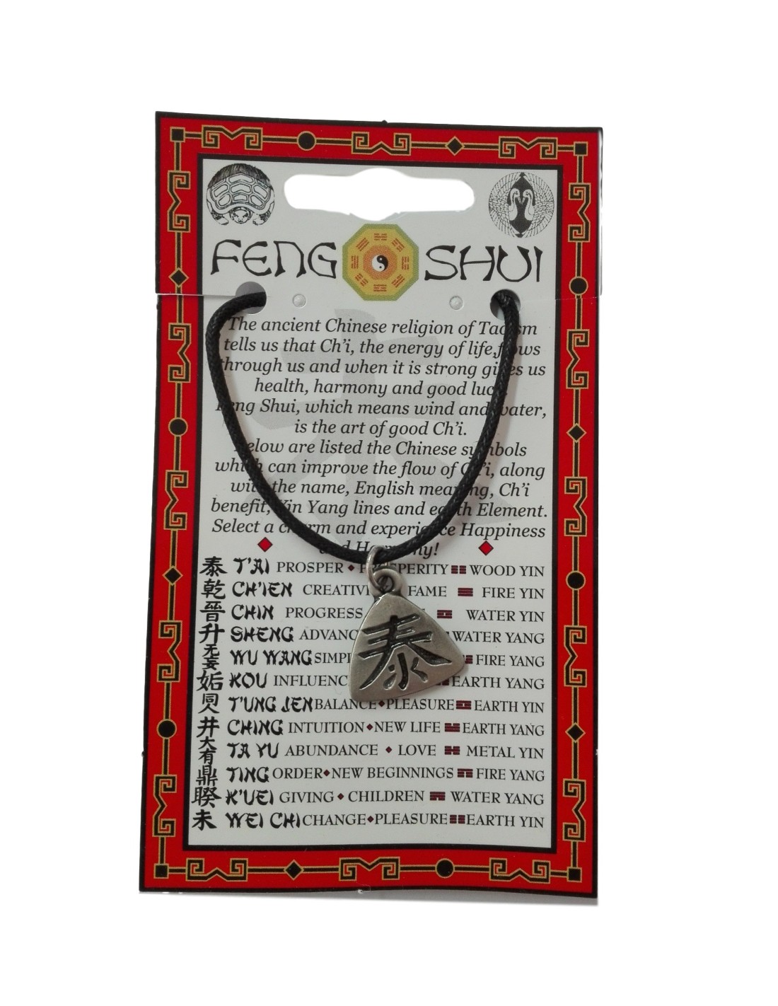 Pendentif Feng Shui T'AI - Harmonie et Équilibre pour une vie épanouie