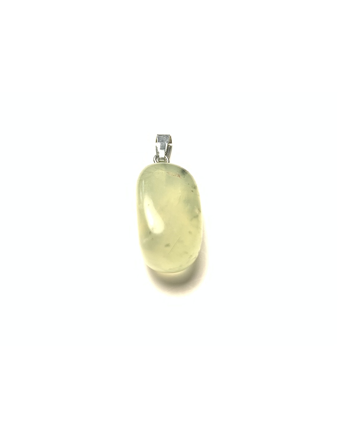 Pendentif forme libre bélière en Prehnite