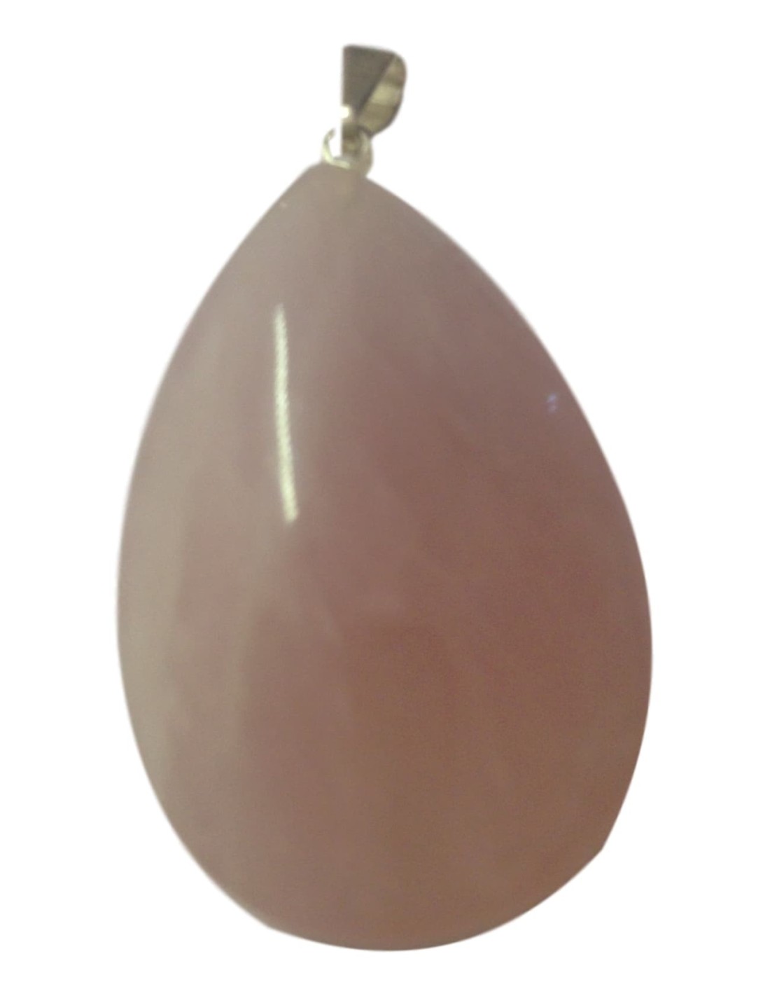 Pendentif goutte en quartz rose avec bélière - Élégance et douceur pour sublimer votre style