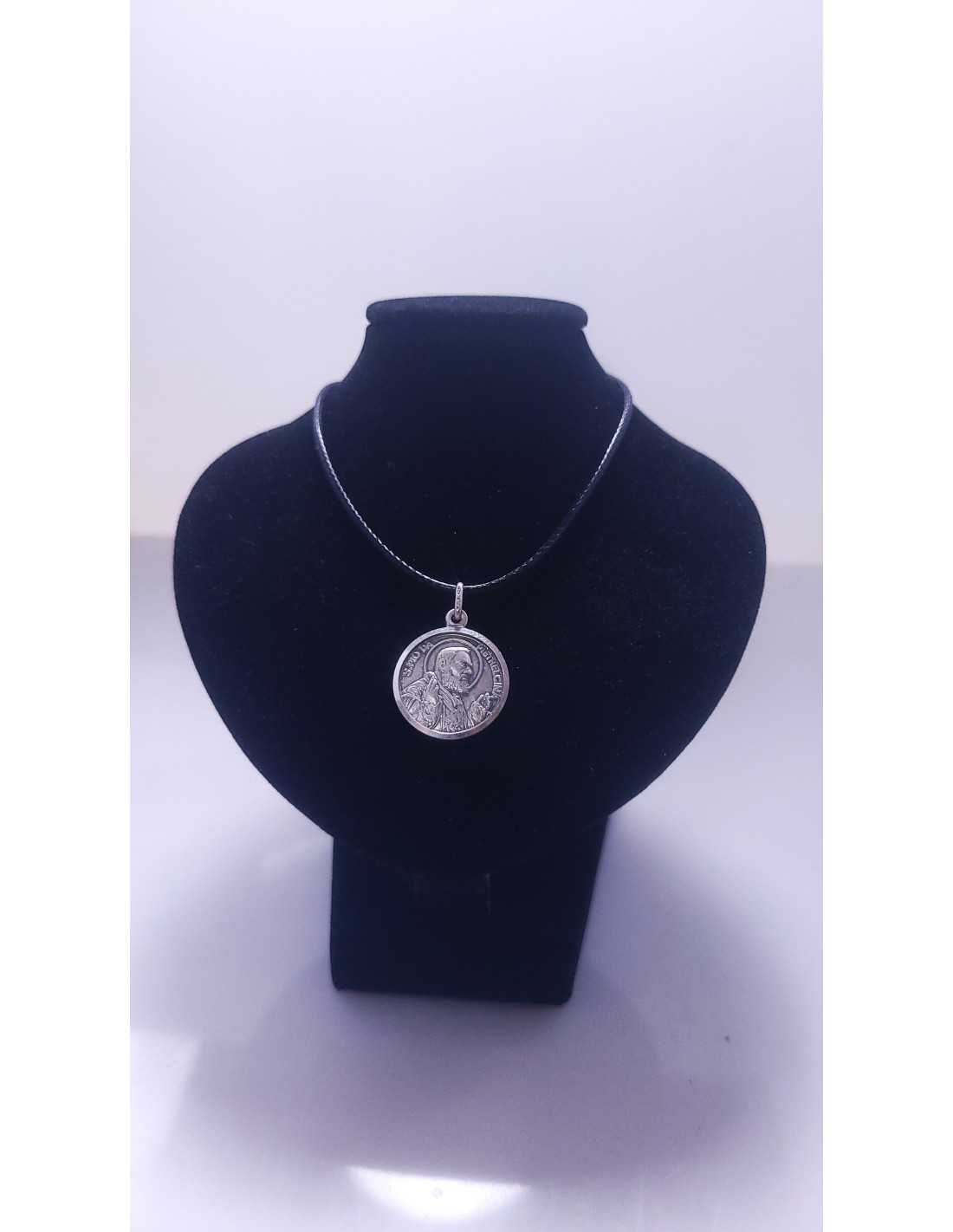 Pendentif Padre Pio en Argent - Symbole de protection et de dévotion religieuse