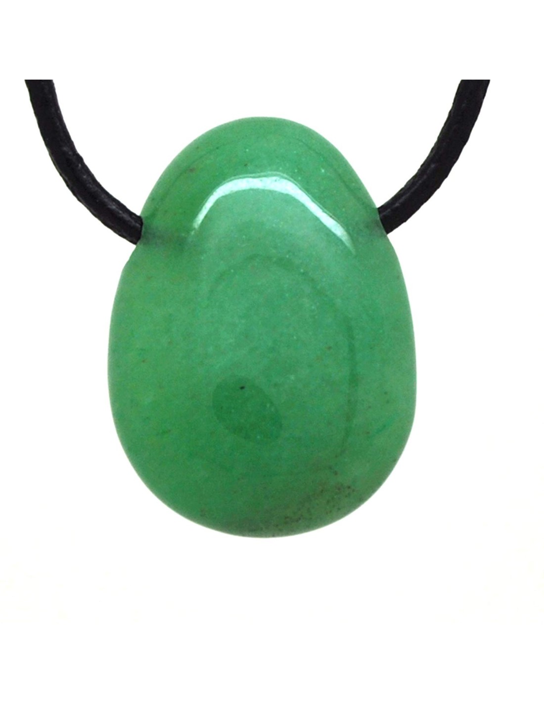 Pendentif percé en aventurine verte - Porte-bonheur et équilibre énergétique