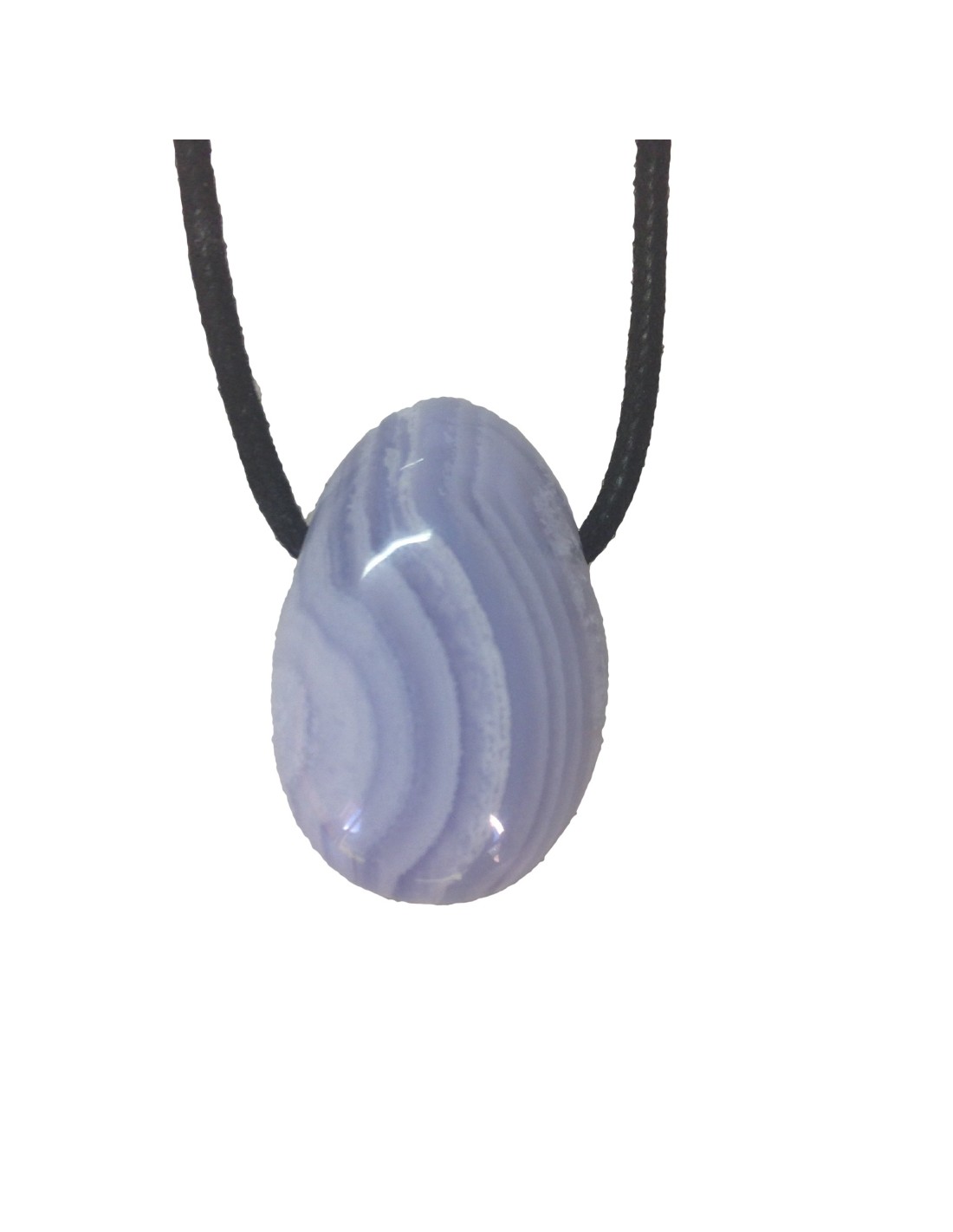 Pendentif percé en calcédoine - Élégance et apaisement pour une touche de bien-être