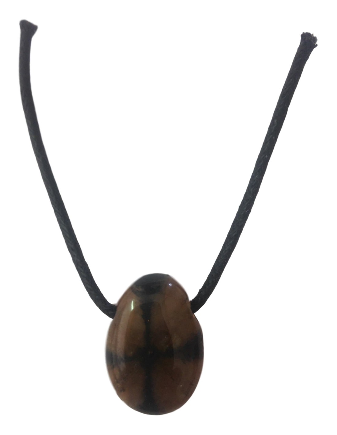 Pendentif percé en chiastolite - Équilibre et protection énergétique pour une harmonie intérieure