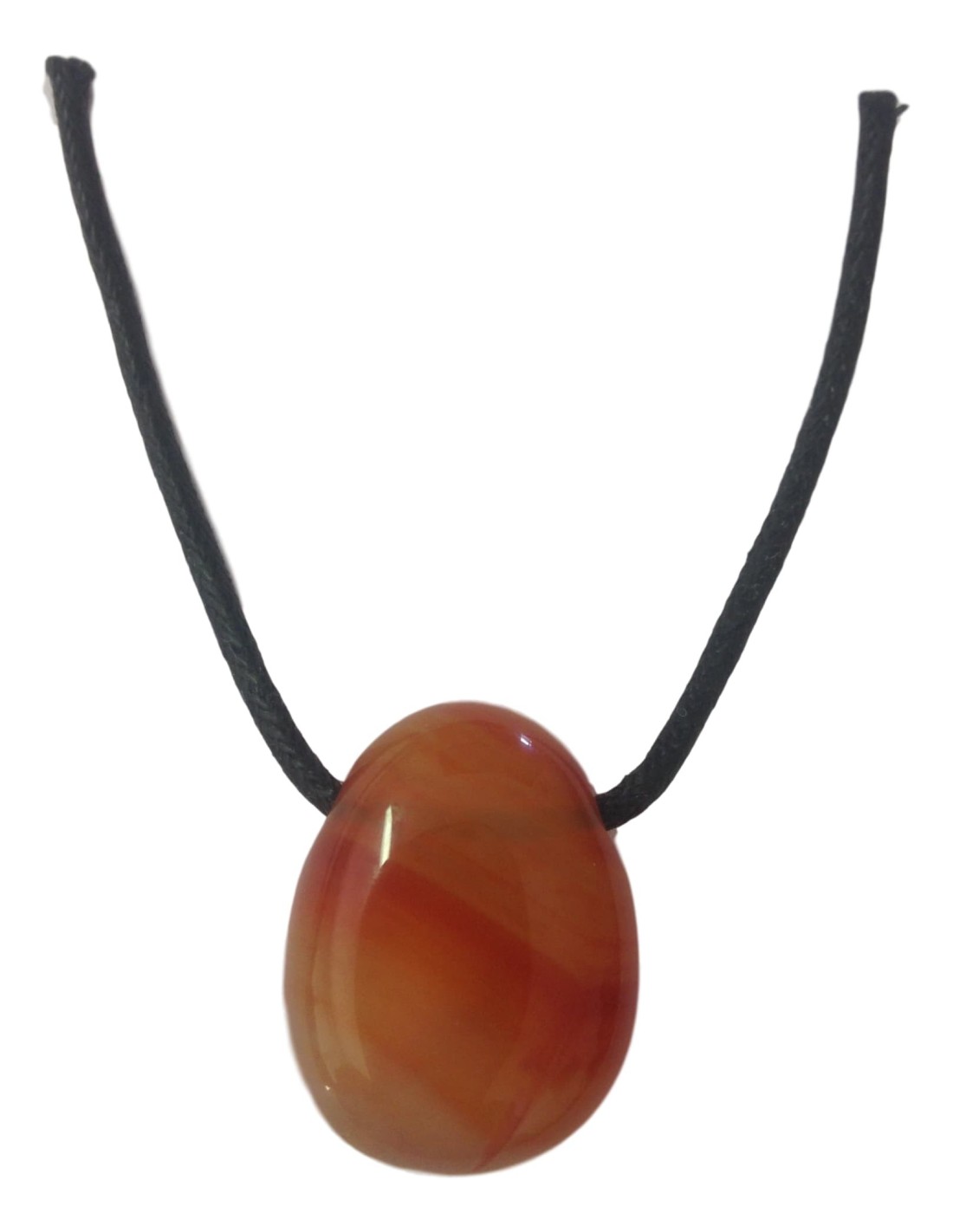 Pendentif percé en cornaline - Énergie et protection pour une harmonie intérieure