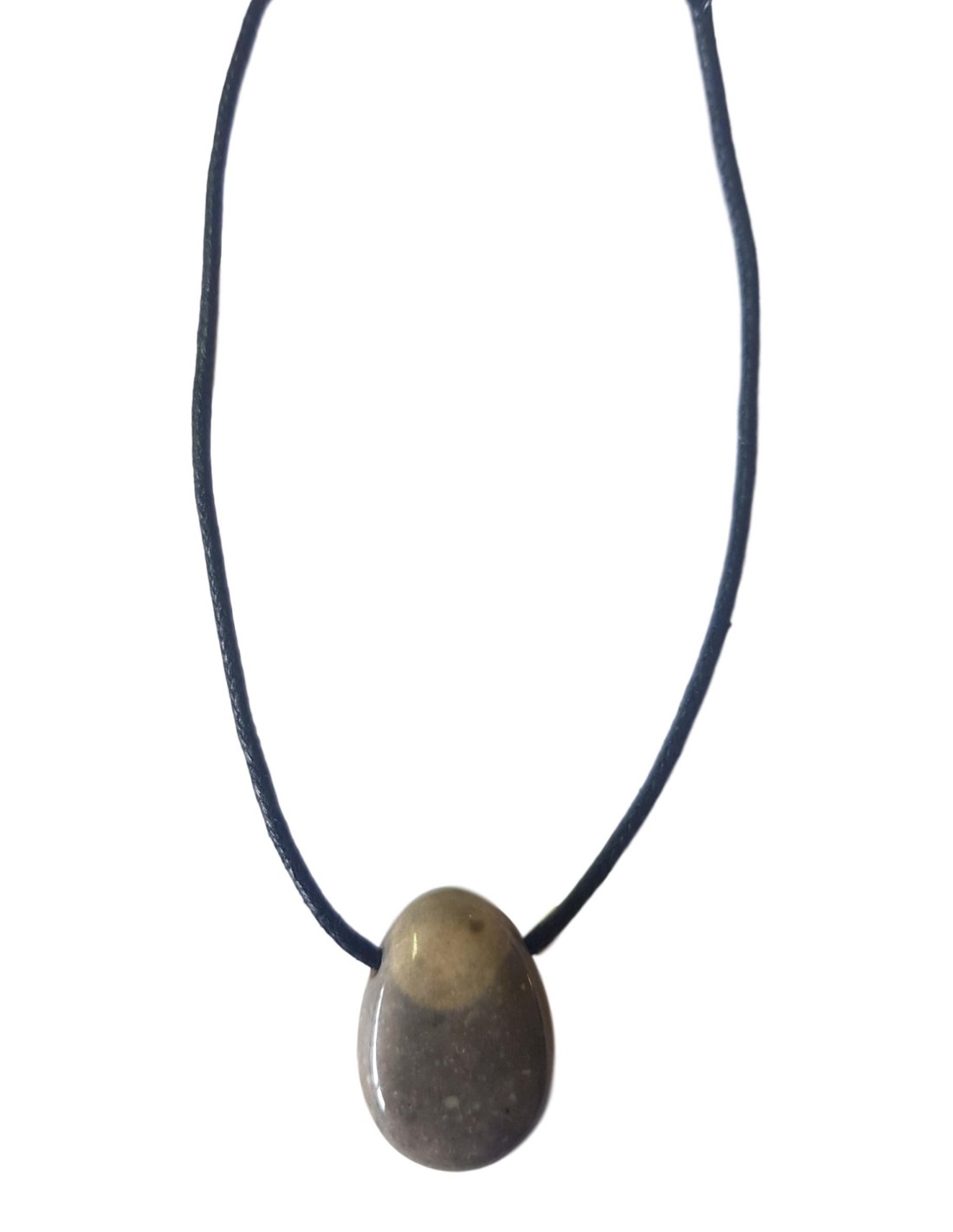 Pendentif percé en flint - Élégance naturelle et protection énergétique