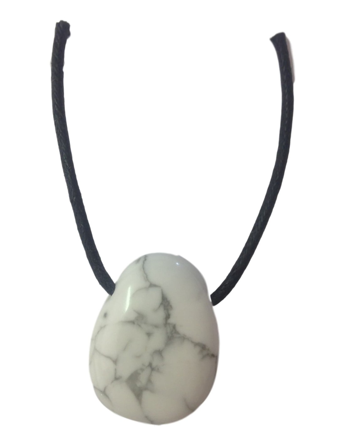 Pendentif percé en howlite - Élégance et apaisement pour une touche de sérénité
