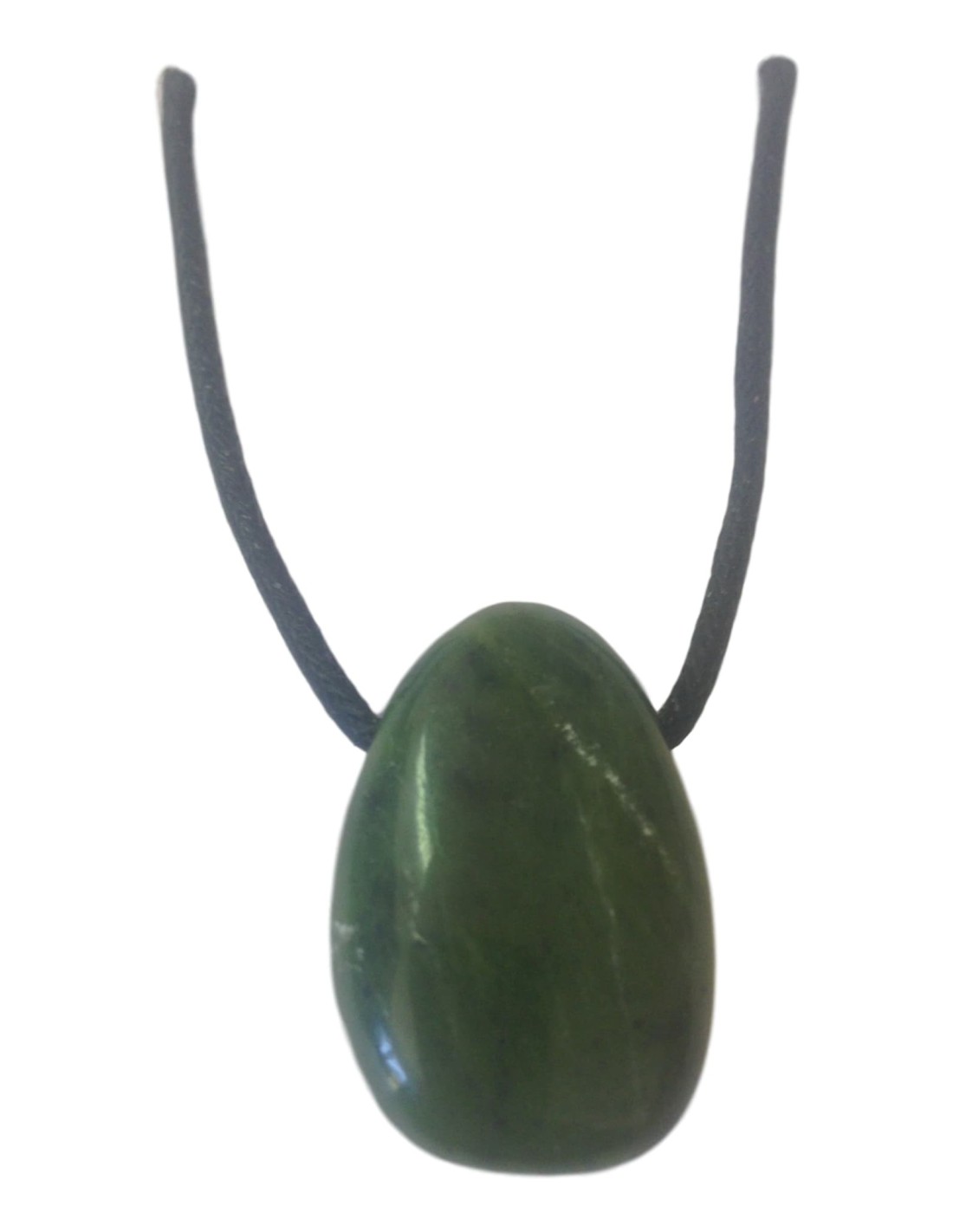Pendentif percé en jade néphrite - Élégance et bien-être naturel