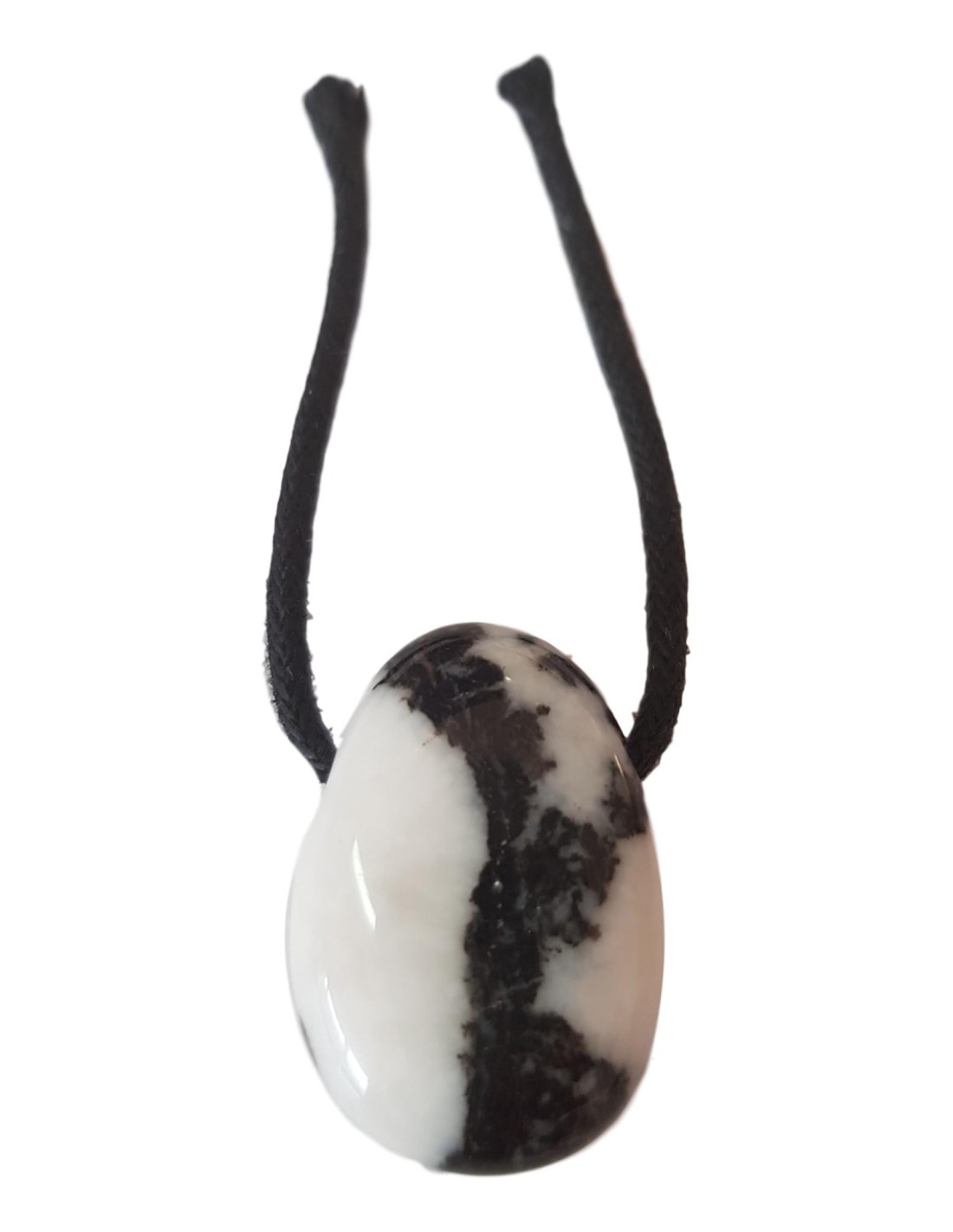 Pendentif percé en jaspe zèbre - Élégance et protection en un seul bijou