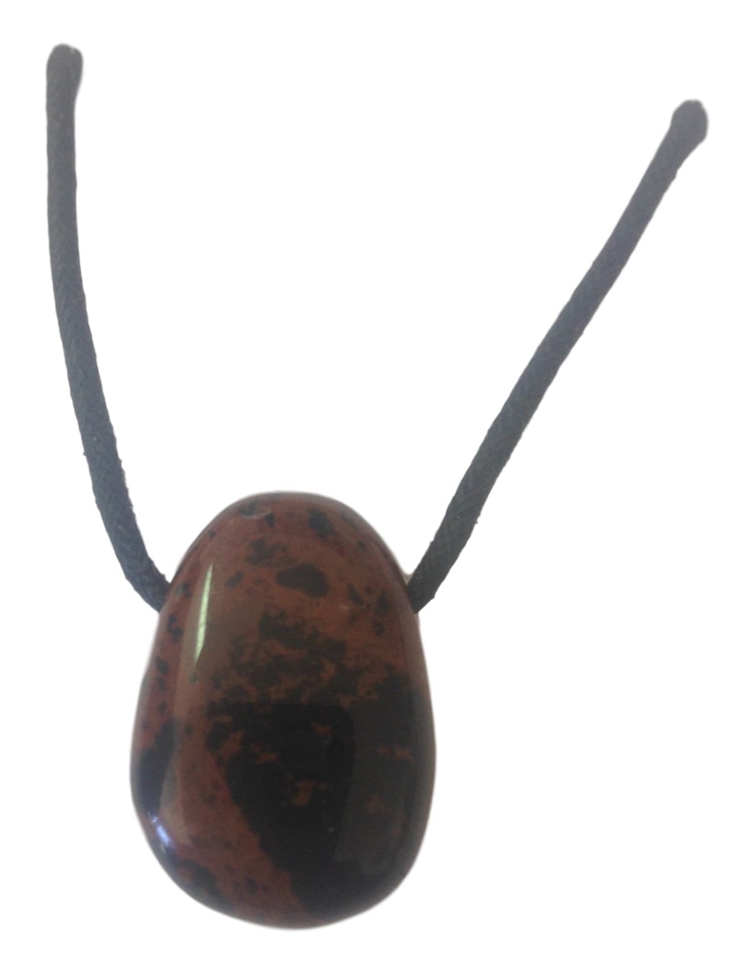 Pendentif percé en obsidienne mahagonite - Énergie protectrice et équilibre intérieur
