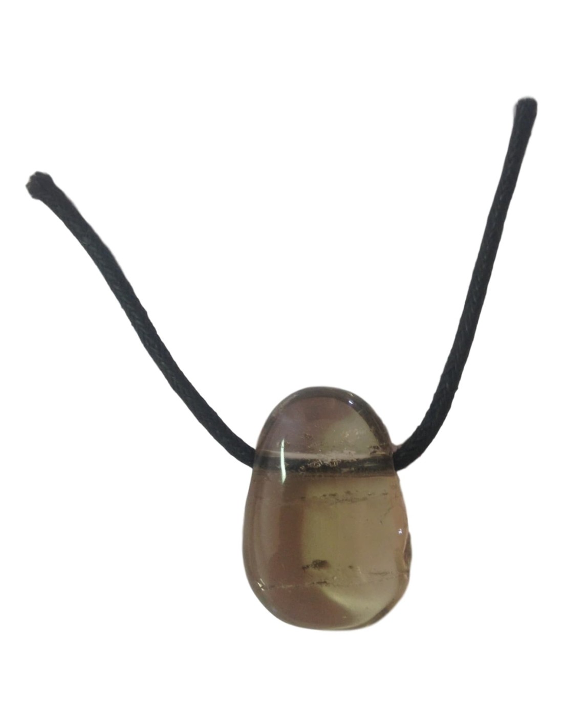 Pendentif percé en quartz fumé - Élégance et protection énergétique