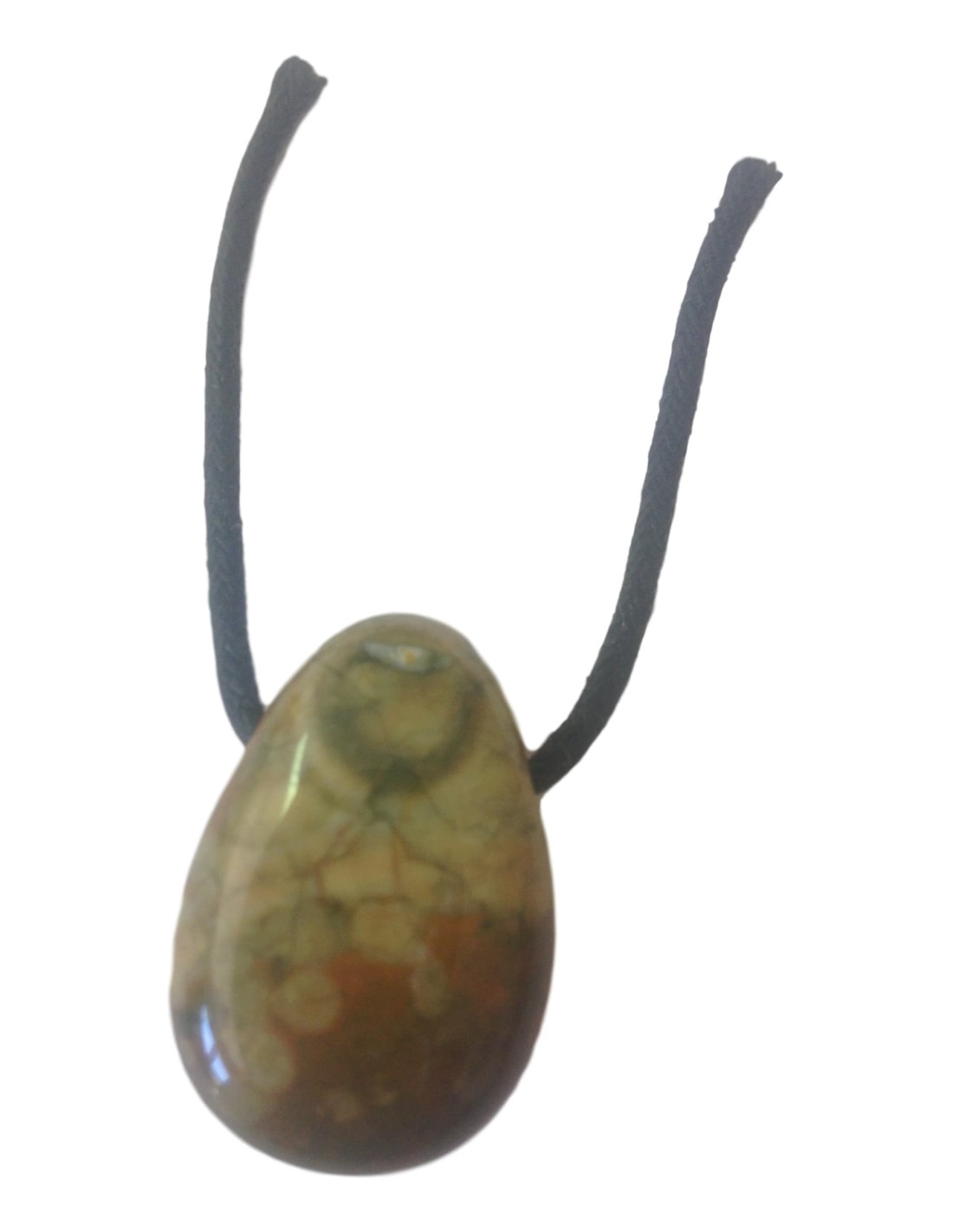 Pendentif percé en rhyolite - Pierre naturelle pour équilibre et protection énergétique