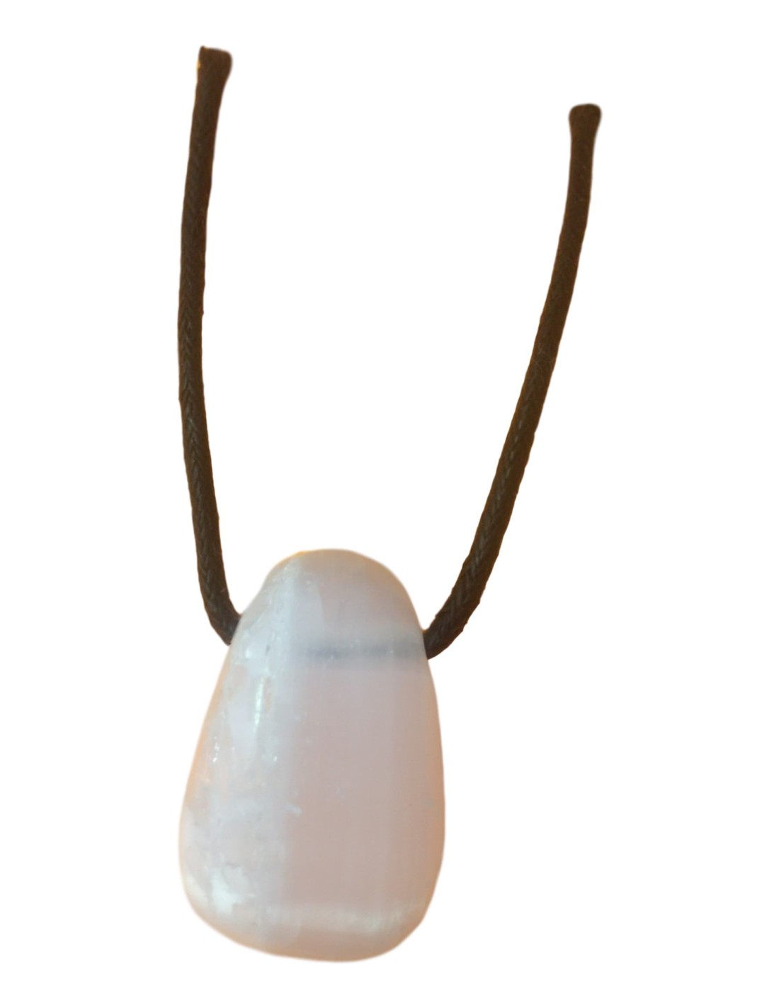 Pendentif percé en sélénite - Équilibre et purification énergétique