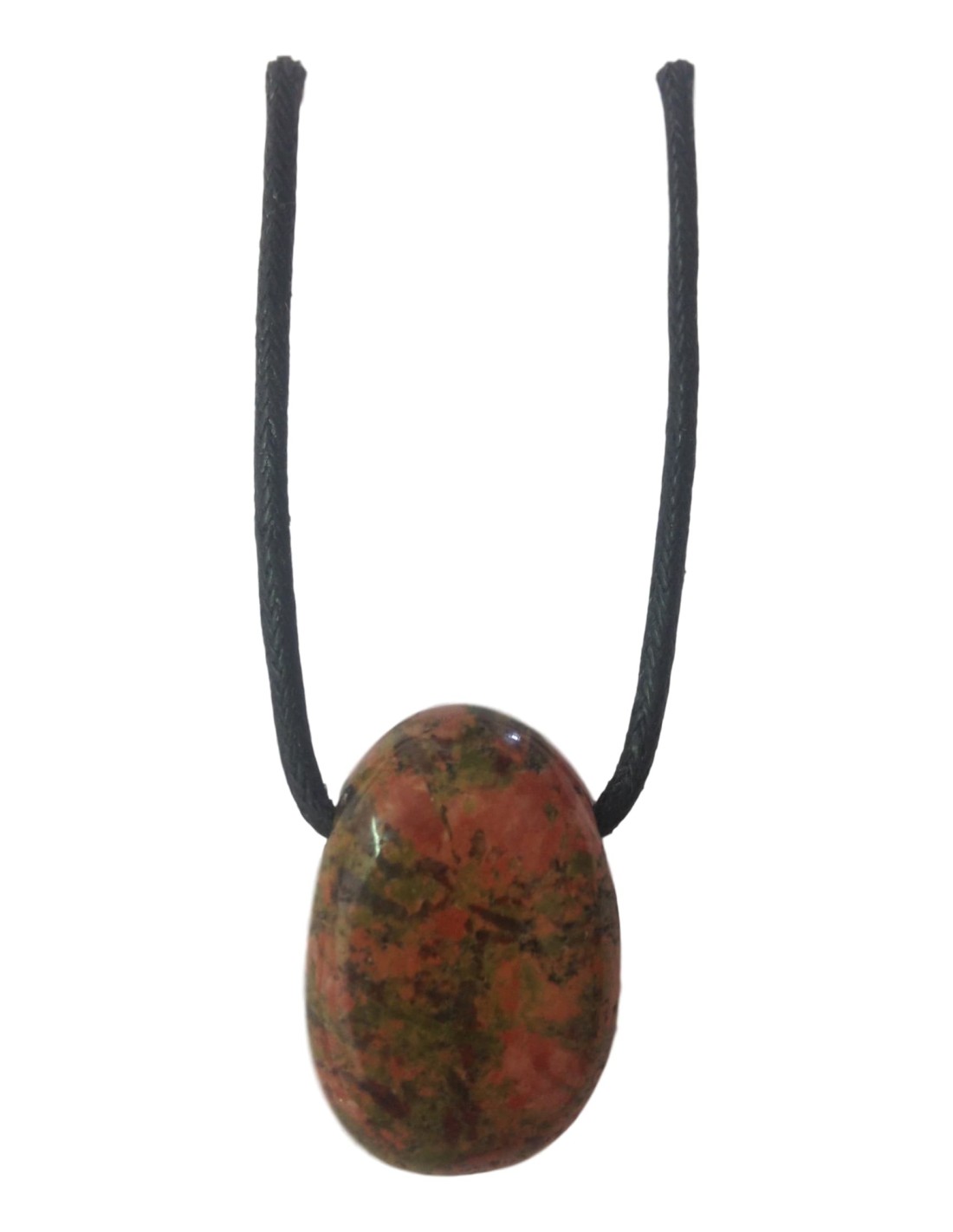 Pendentif percé en unakite - Équilibre et harmonie pour votre bien-être