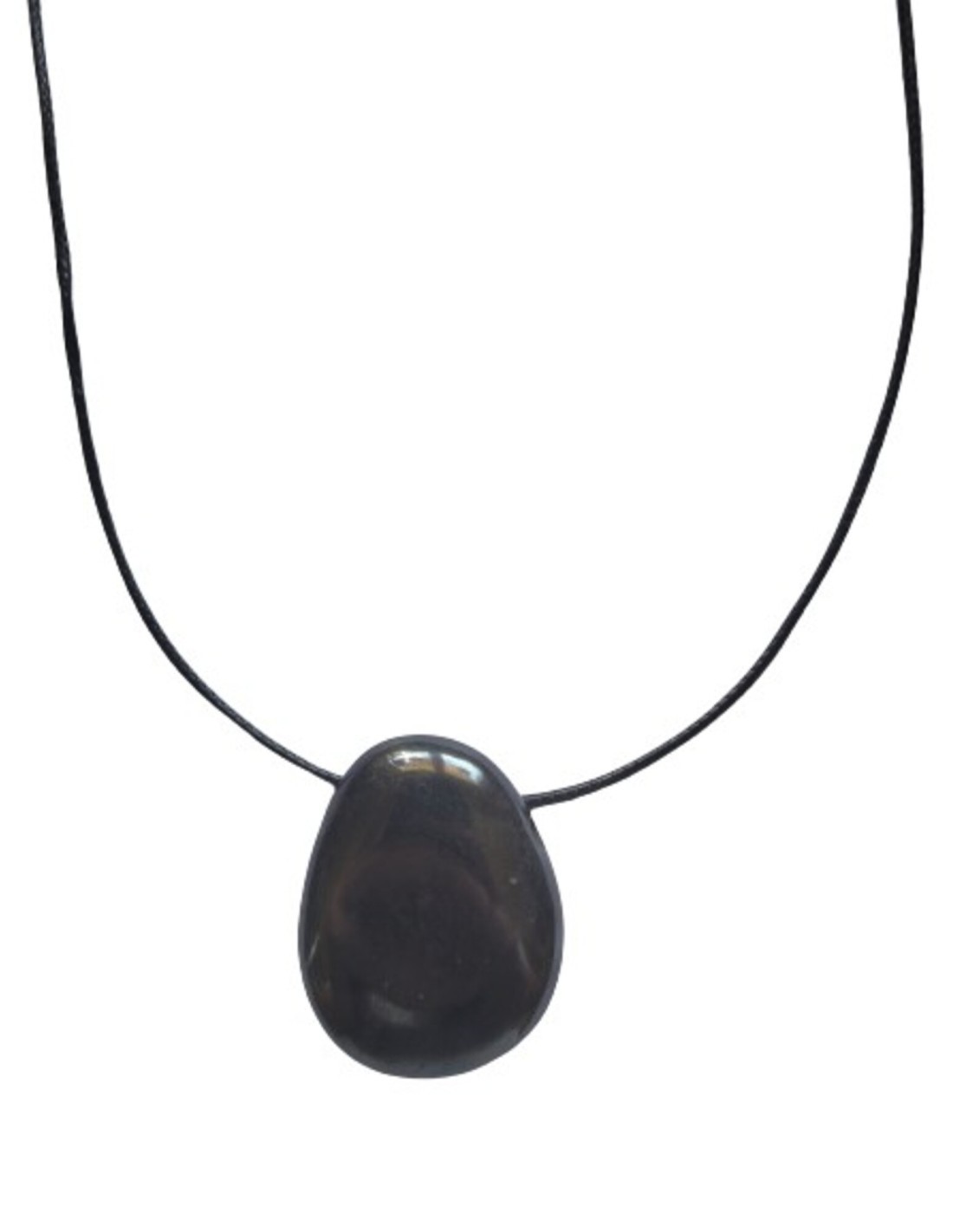 Pendentif percé XL en hématite - Pierre naturelle pour équilibre énergétique