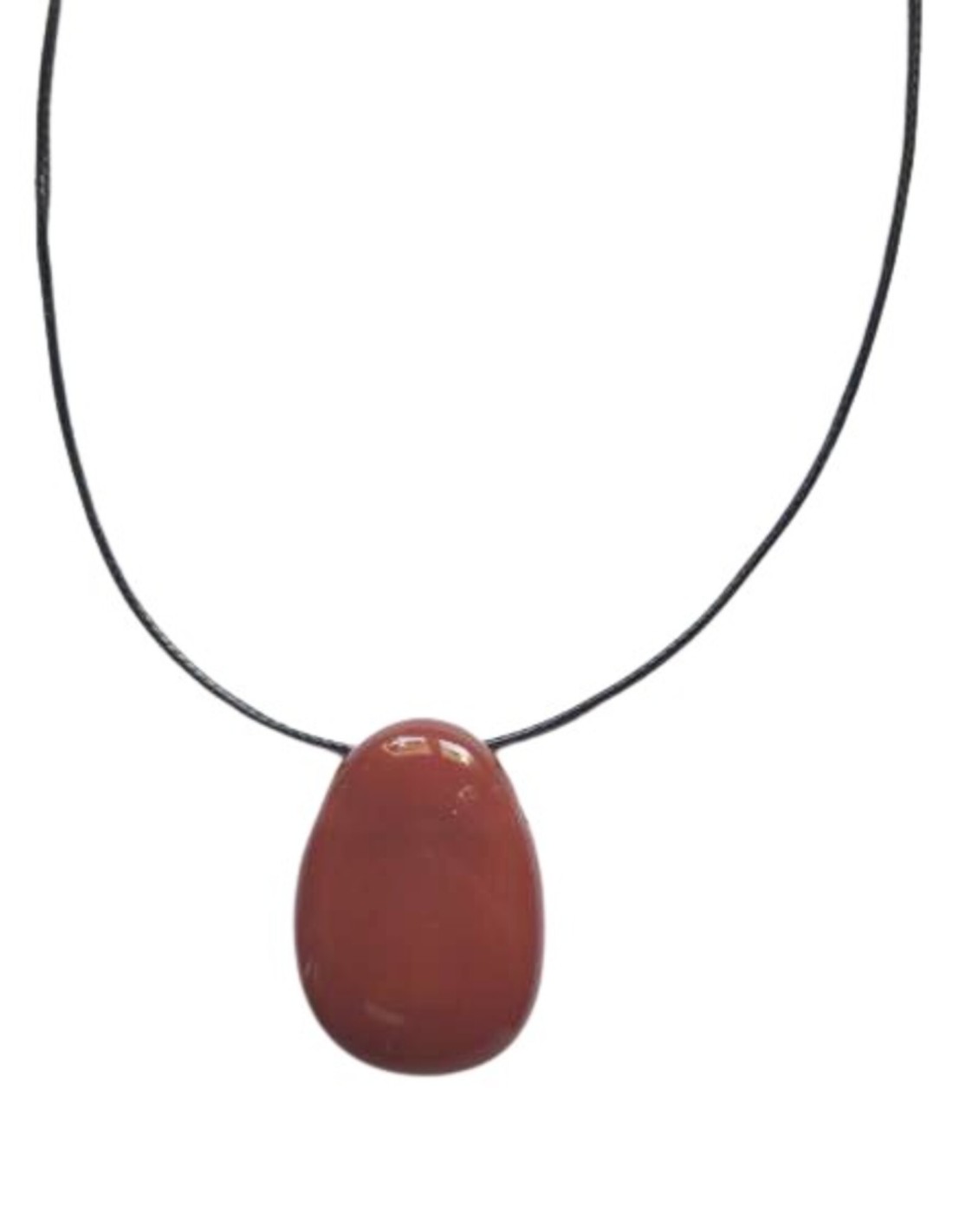 Pendentif percé XL en jaspe naturel - Accessoire de protection et de bien-être