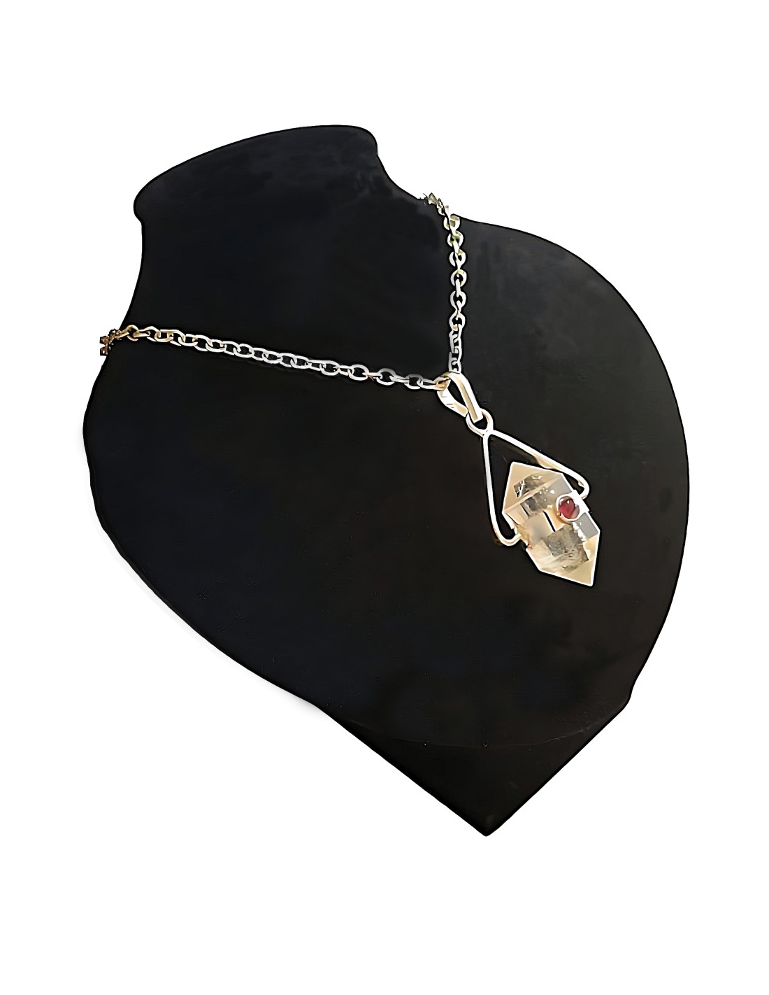 Pendentif pointe façon diamant Herkimer