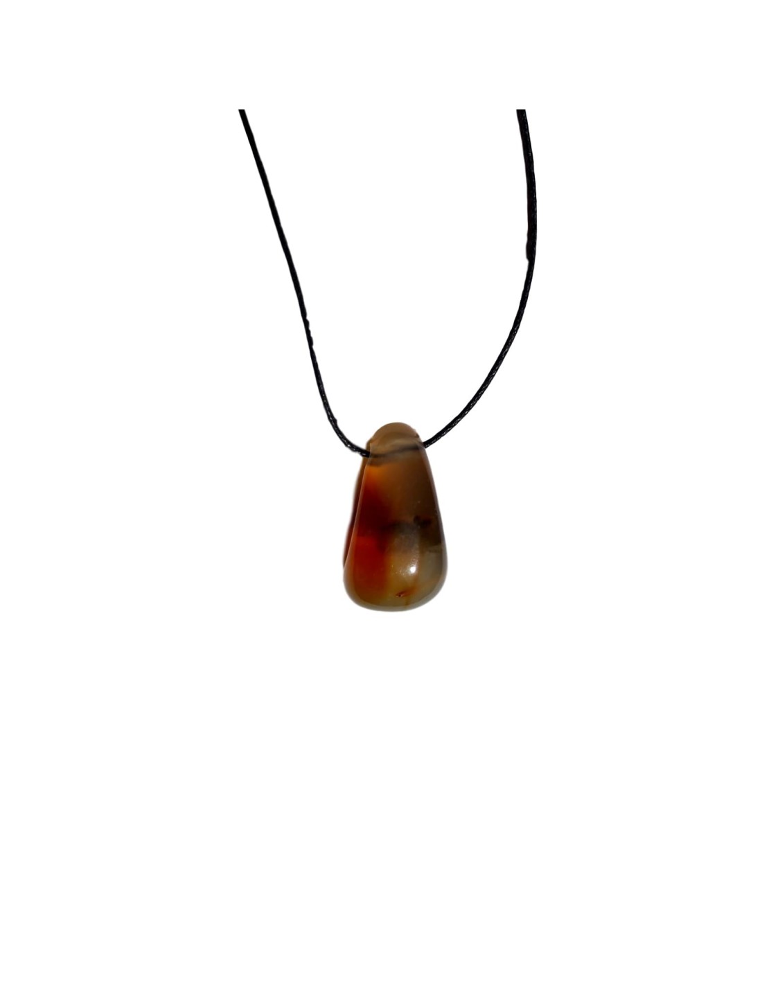 Pendentif triface percé en Agate - Élégance et protection en un seul bijou
