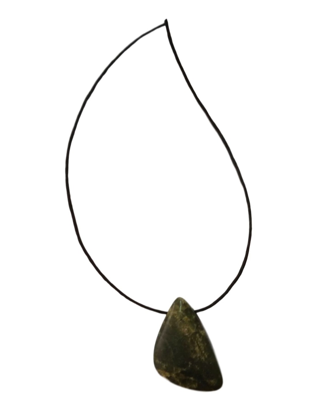 Pendentif triface percé en atlantisite - Harmonie et équilibre énergétique