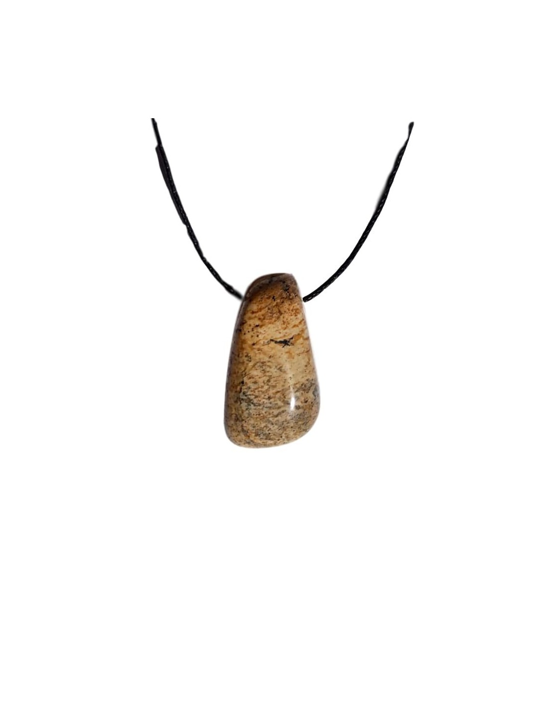 Pendentif triface percé en Jaspe paysage - Équilibre et Harmonie pour votre bien-être