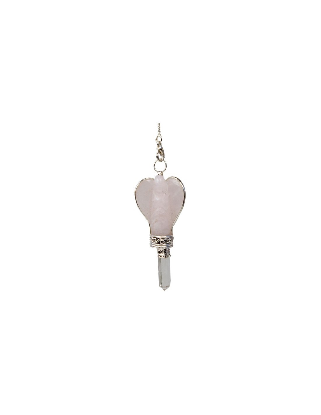 Pendule Ange en Quartz Rose - Harmonie et Protection