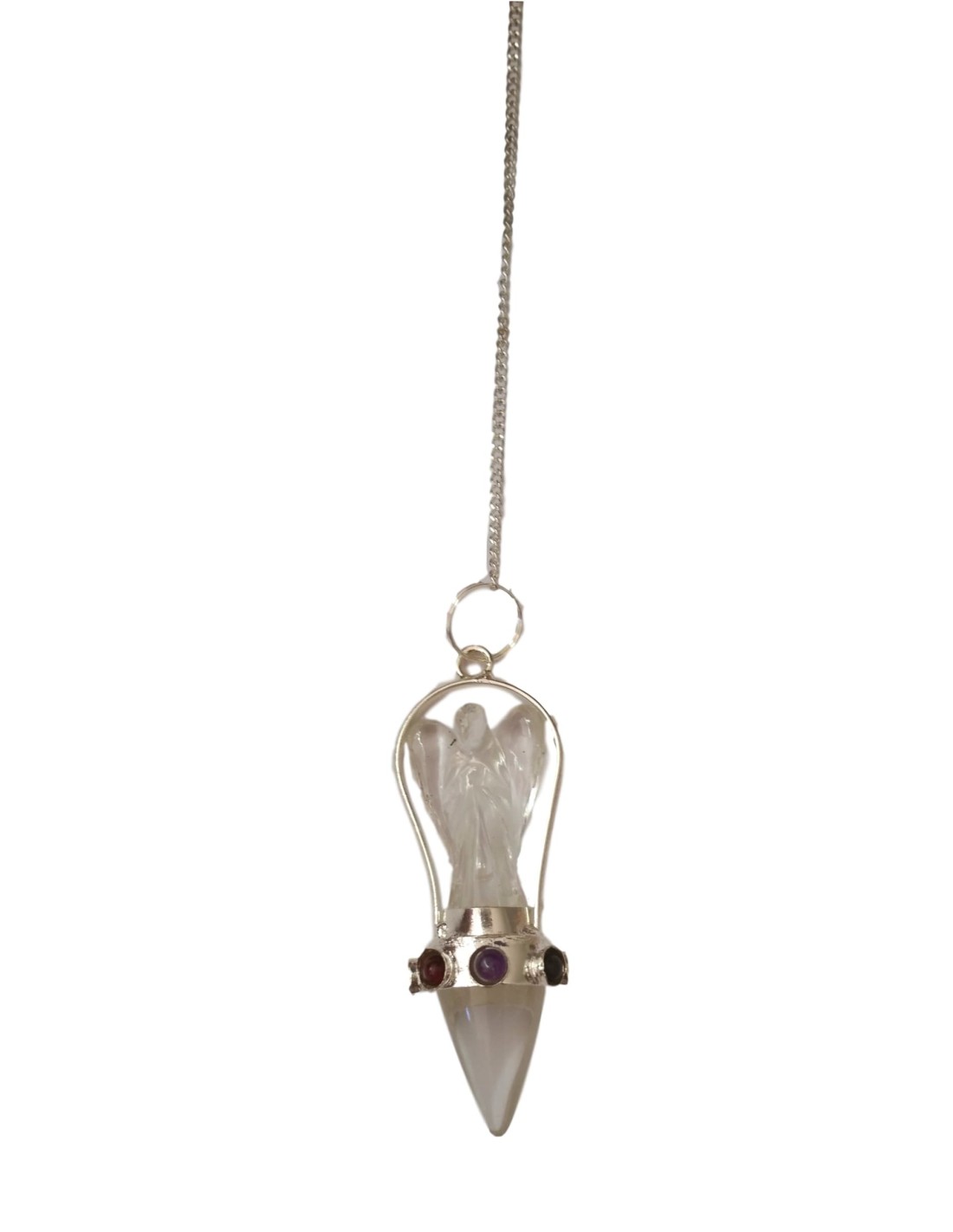Pendule Ange en Cristal - Harmonie et Protection
