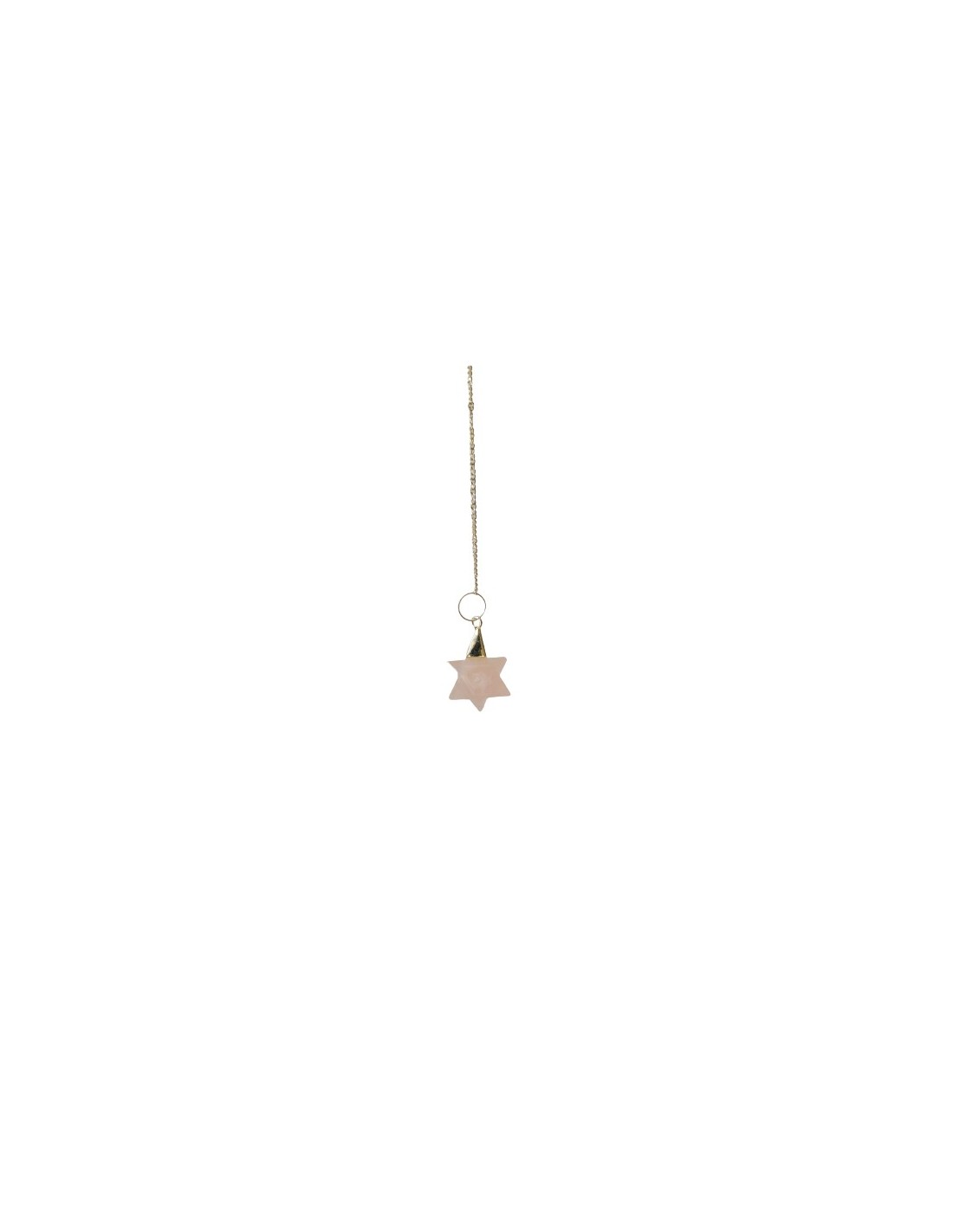 Pendule Merkaba en Quartz Rose - Harmonisez vos énergies avec ce cristal d'amour