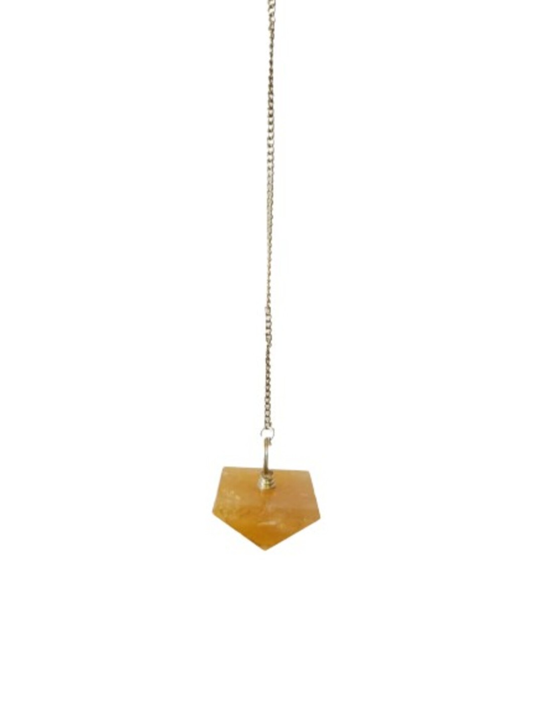 Pendule pyramide en calcite orange - Favorise la clarté mentale et l'équilibre émotionnel